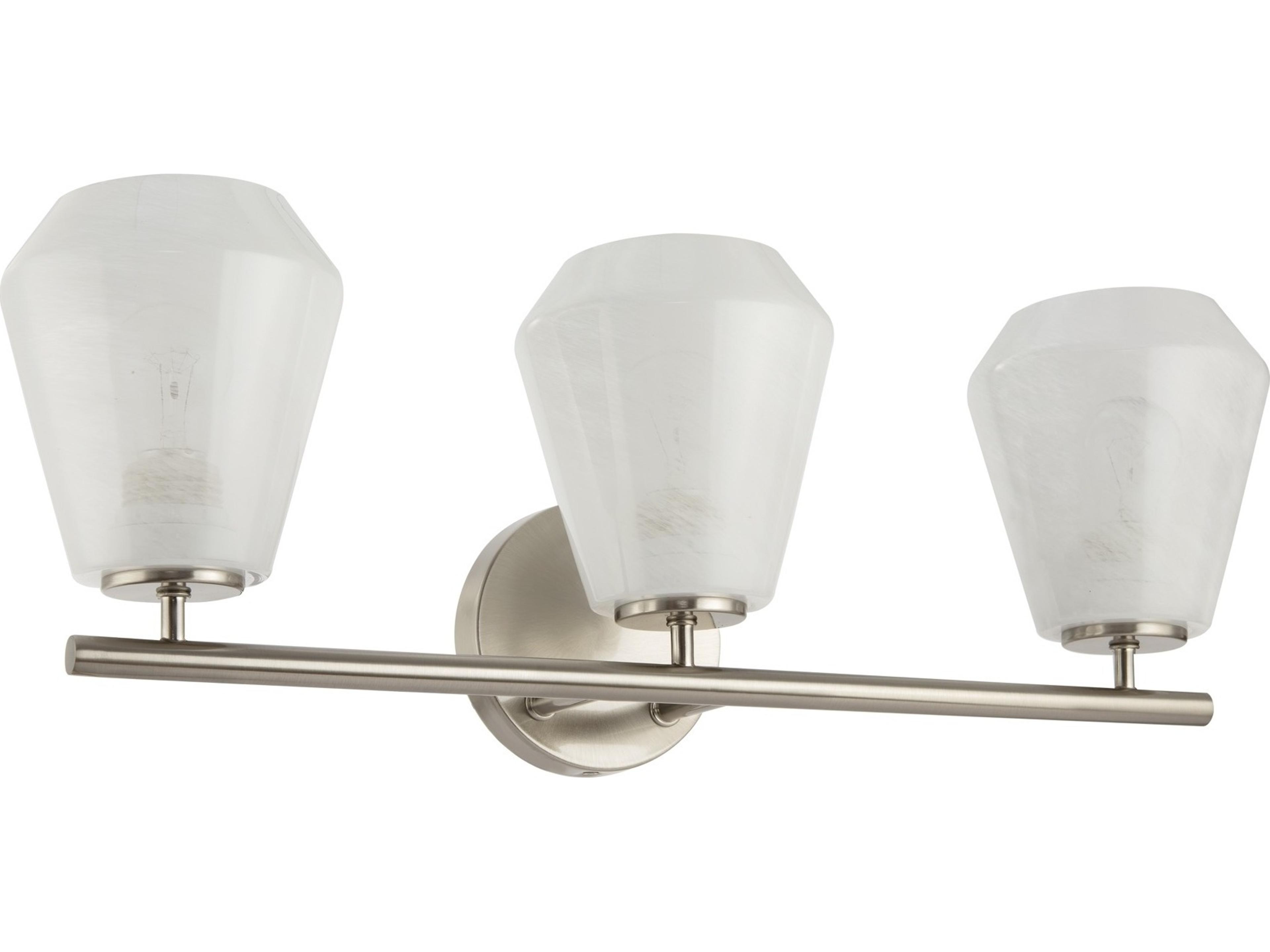 Brooke Three Light Bathroom Vanity Brushed Nickel