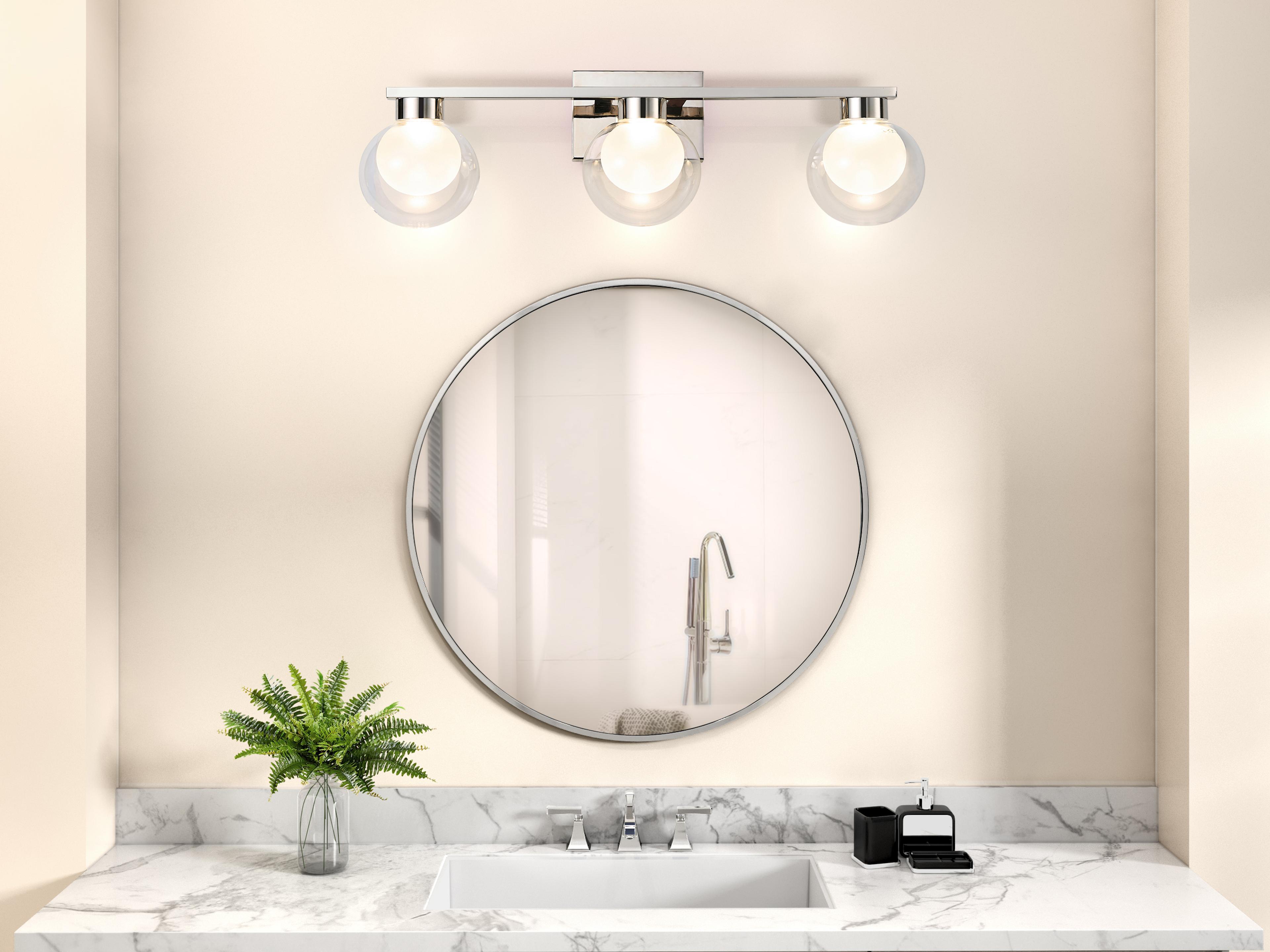 Artcraft Colton 3-Light Chrome Vanity Light