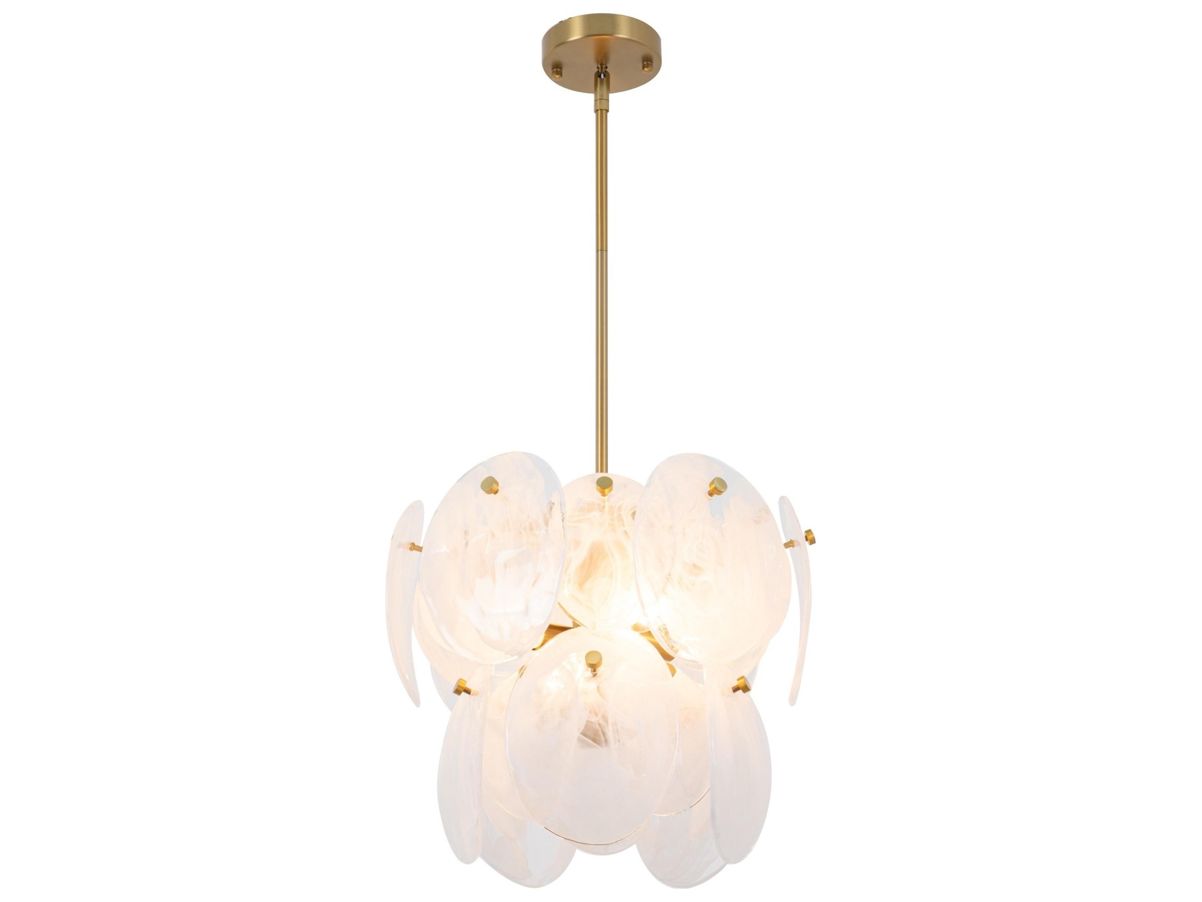 Lily 4-Light Pendant Chandelier in Brushed Brass