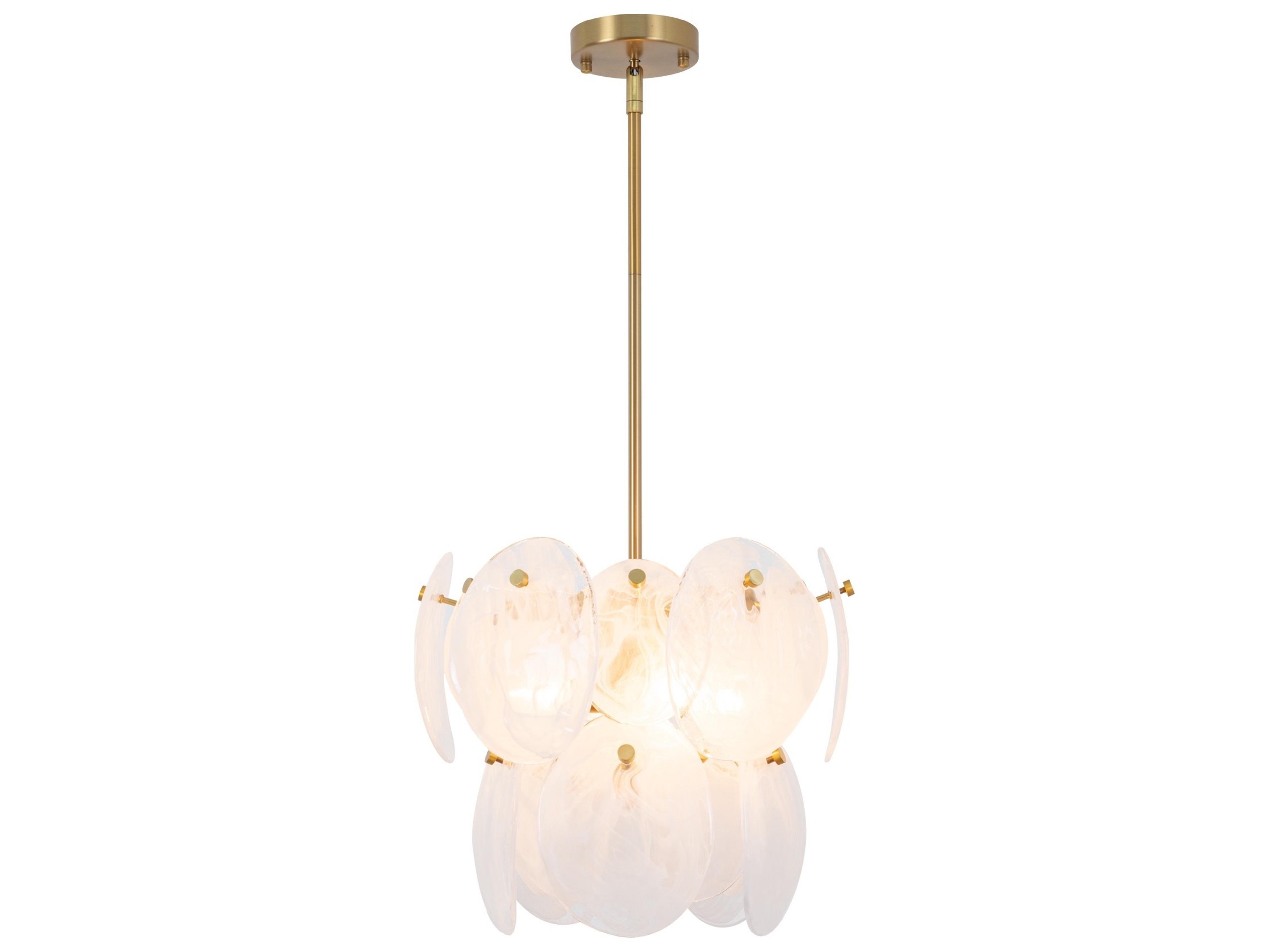 Artcraft Lily 4-Light Brushed Brass Pendant
