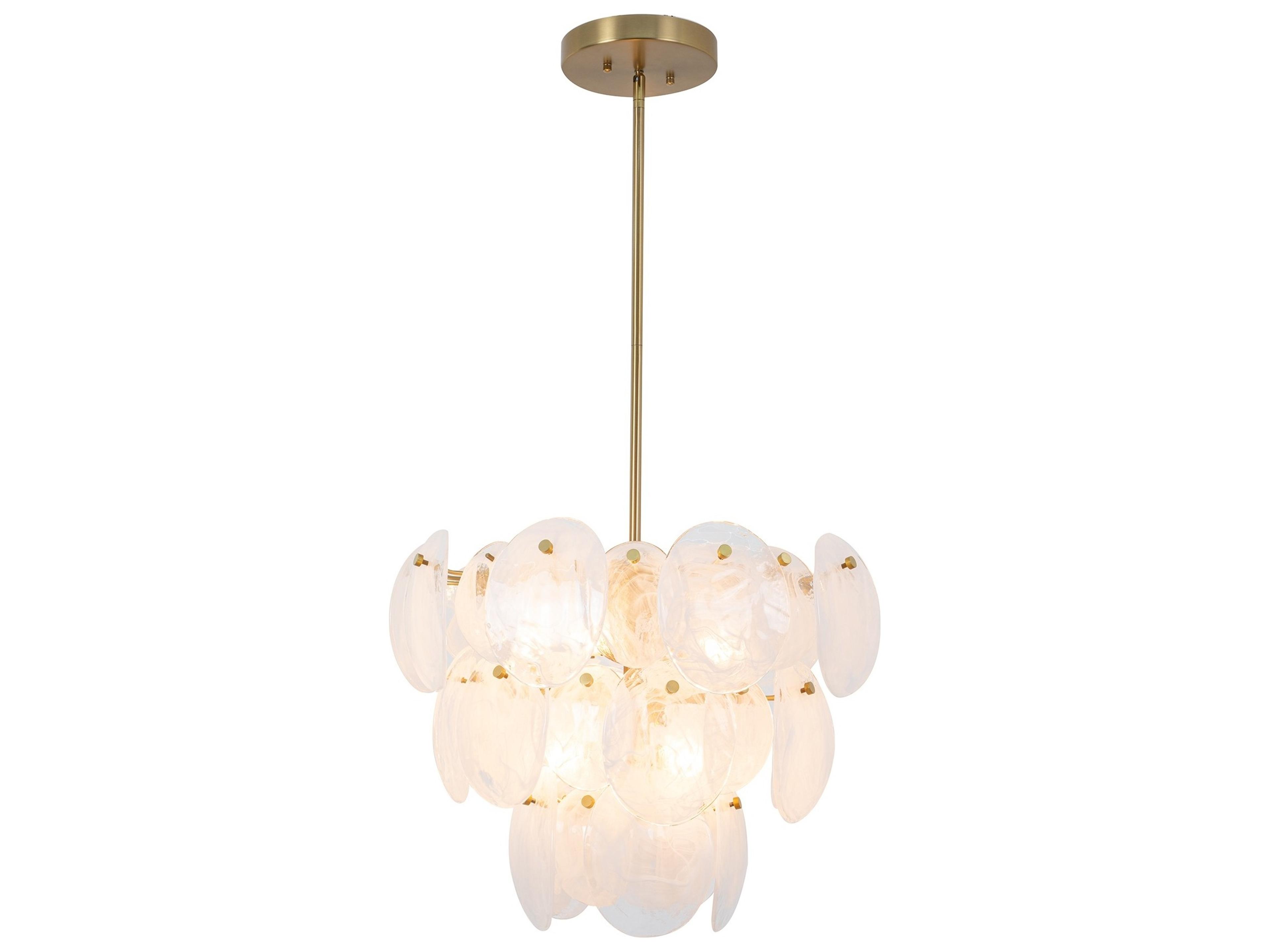 Lily Chandelier Brushed Brass Modern Eight-Light Fixture