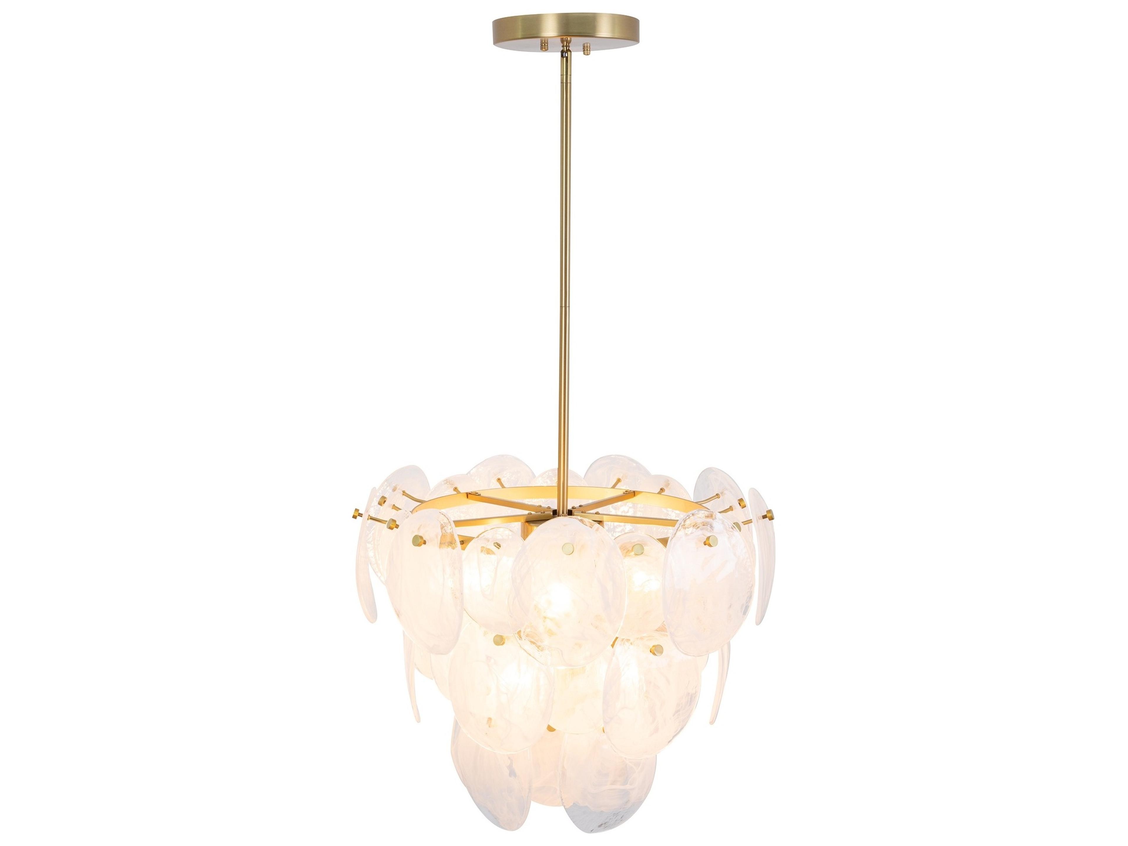 Artcraft Lily 8-Light Brushed Brass Chandelier