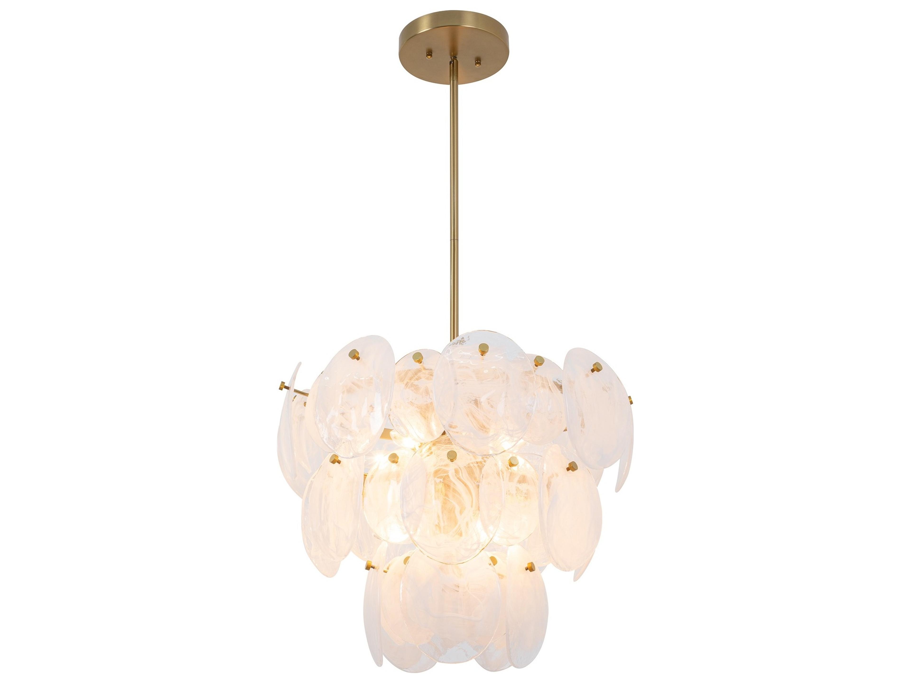 Artcraft Lily 8-Light Brushed Brass Chandelier