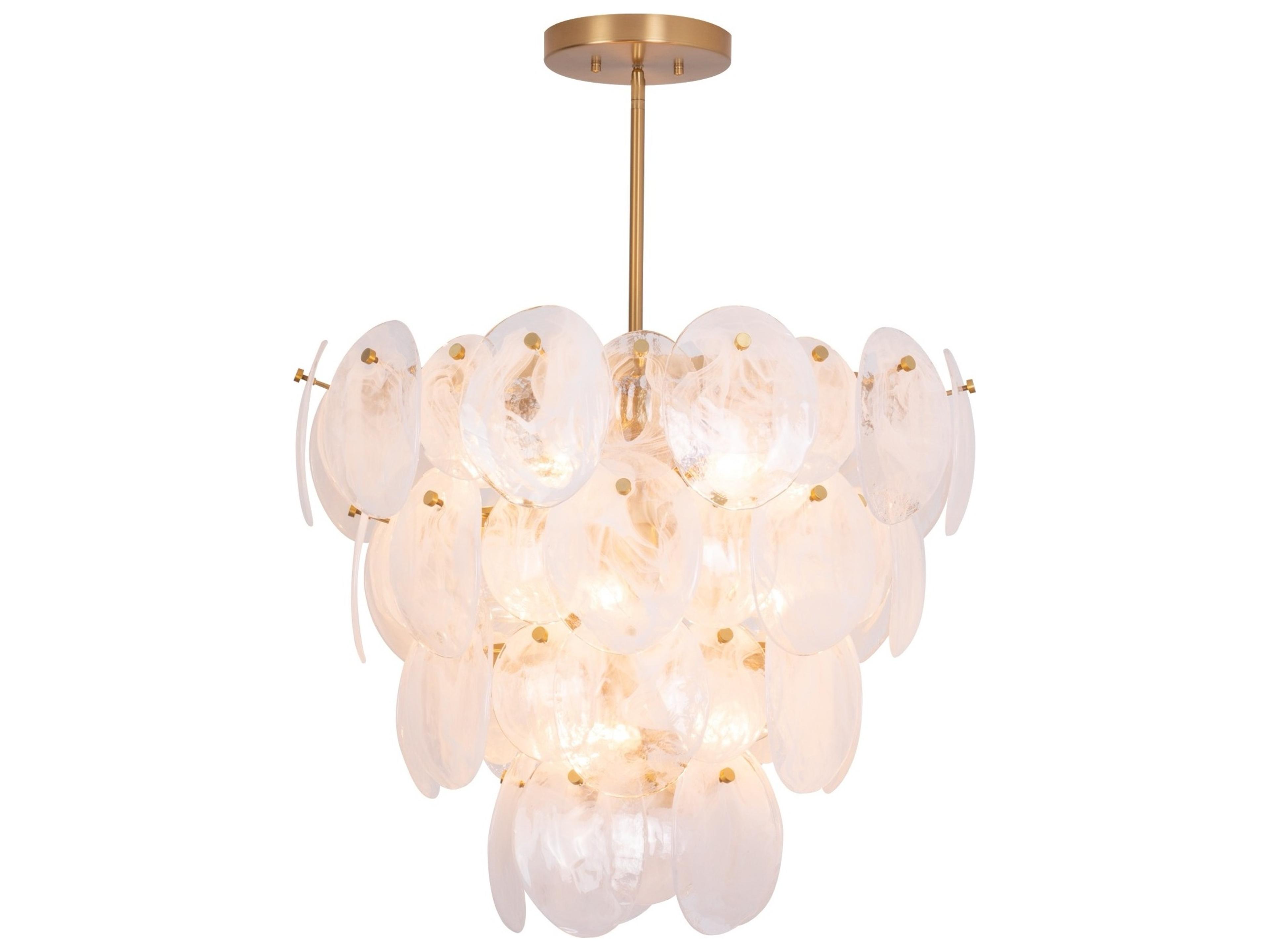 Artcraft Lily 13-Light Brushed Brass Chandelier