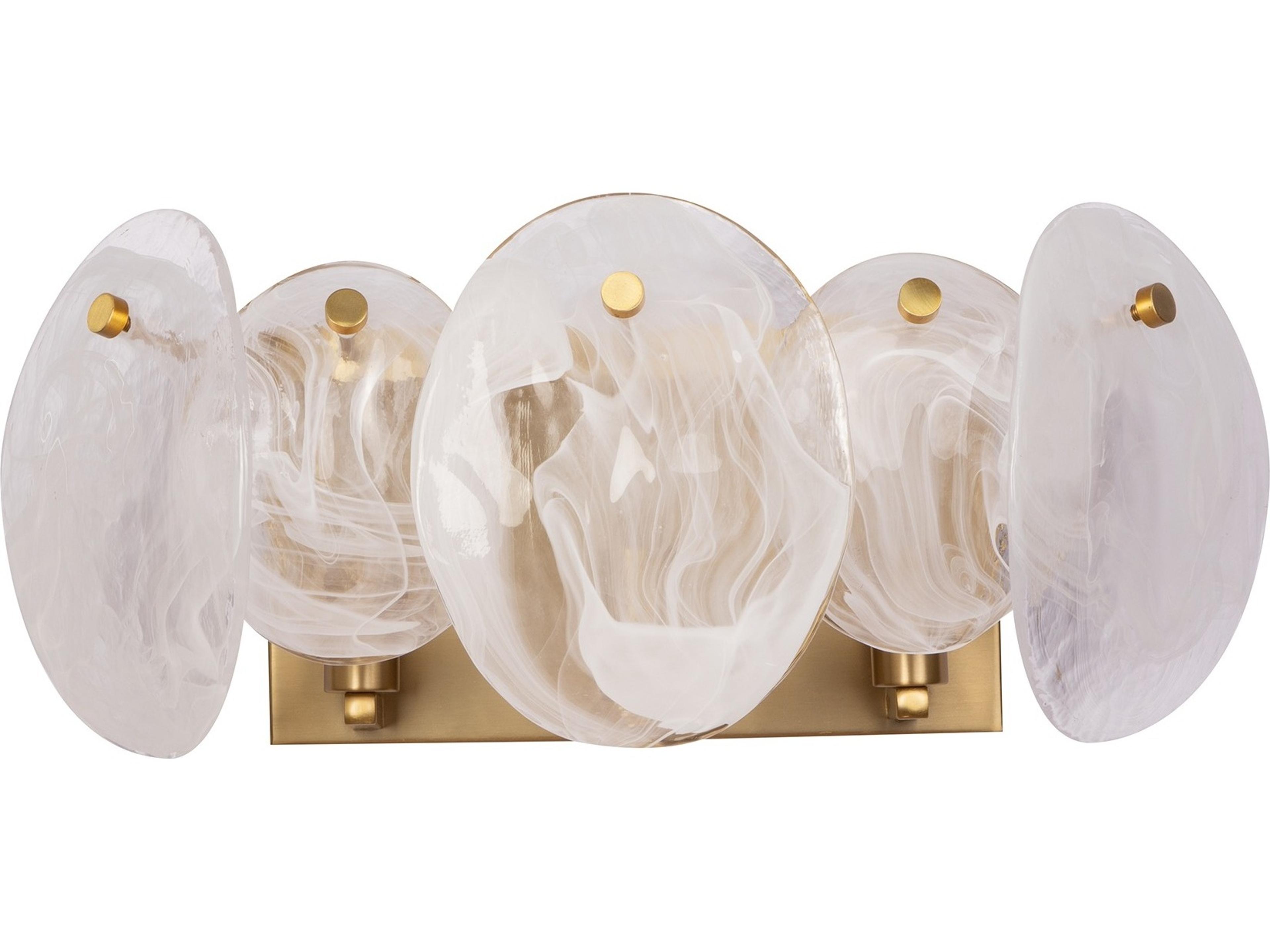Artcraft Lily 3-Light Brushed Brass Vanity Light