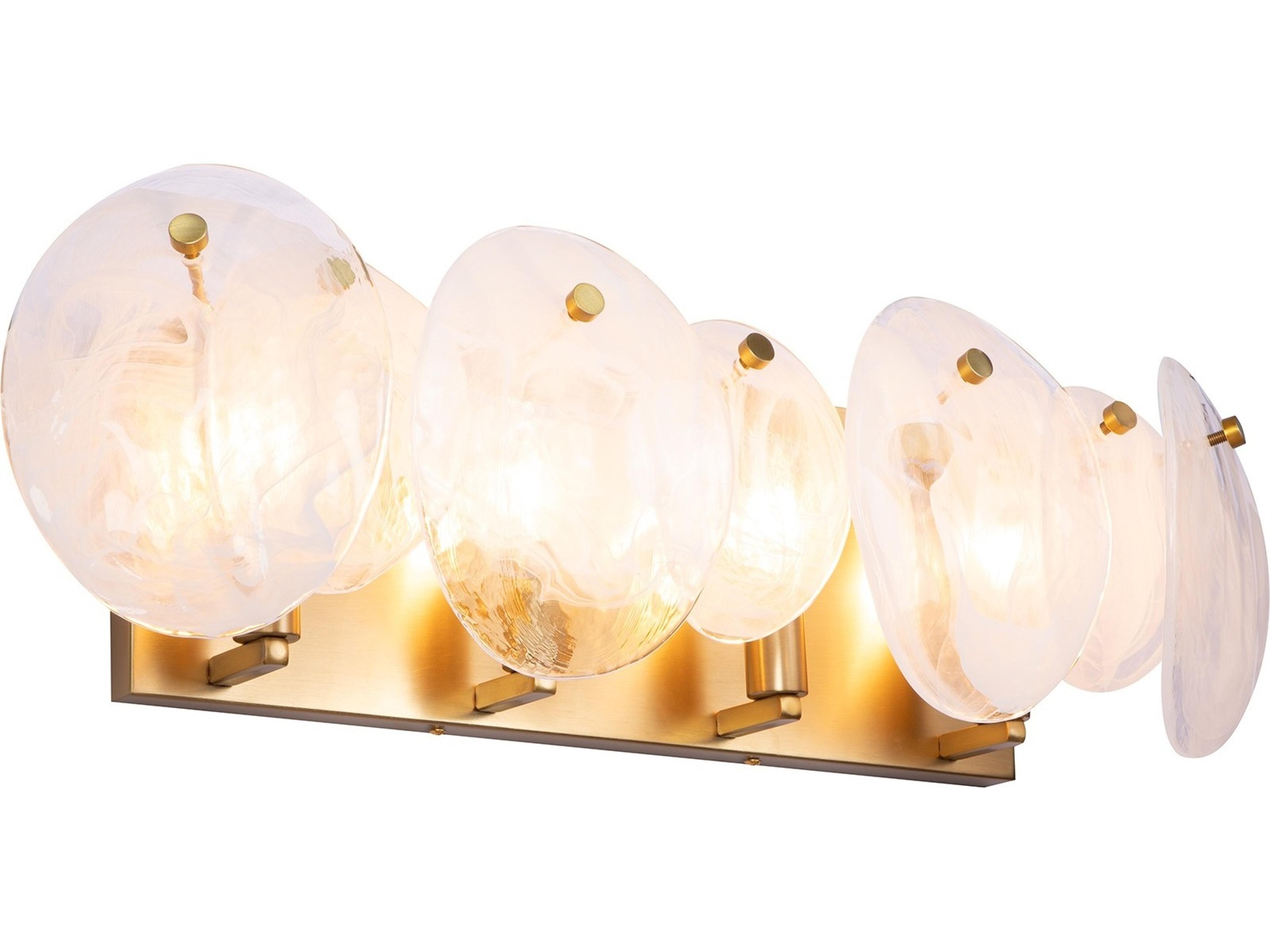 Artcraft Lily 4-Light Brushed Brass Vanity Light