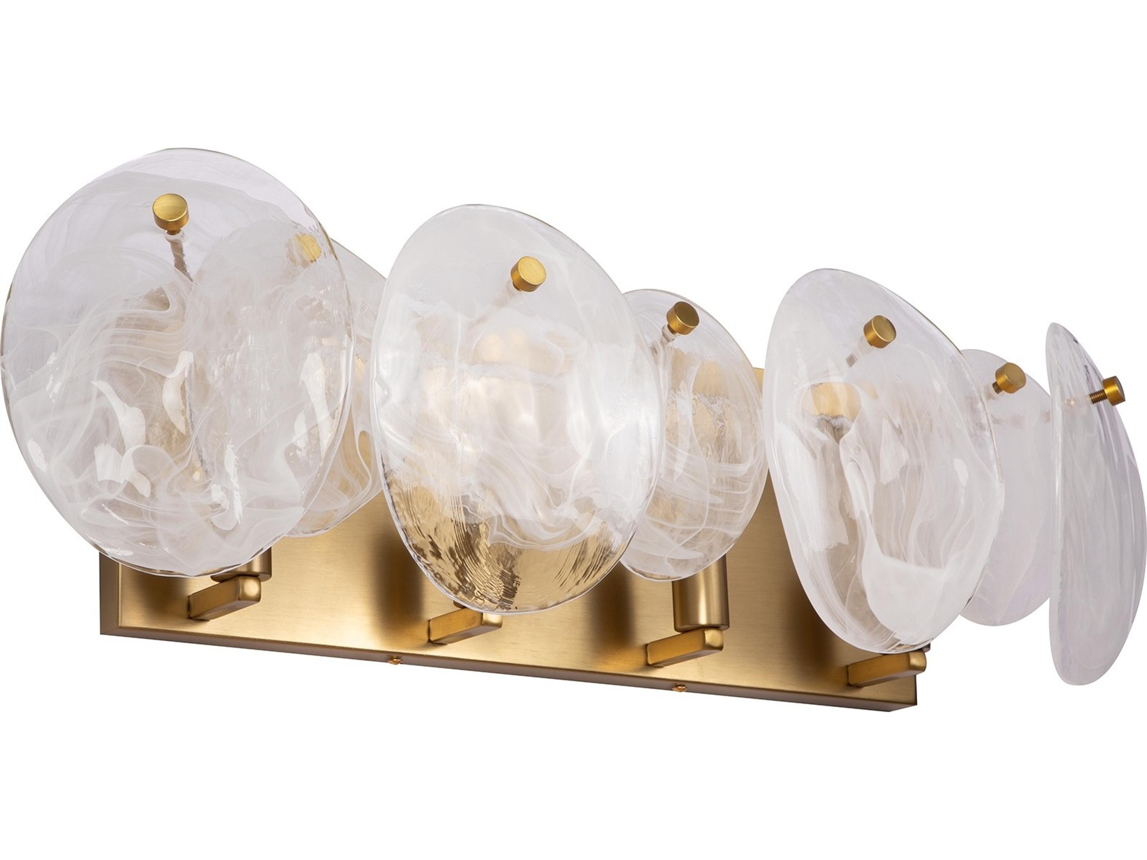 Artcraft Lily 4-Light Brushed Brass Vanity Light