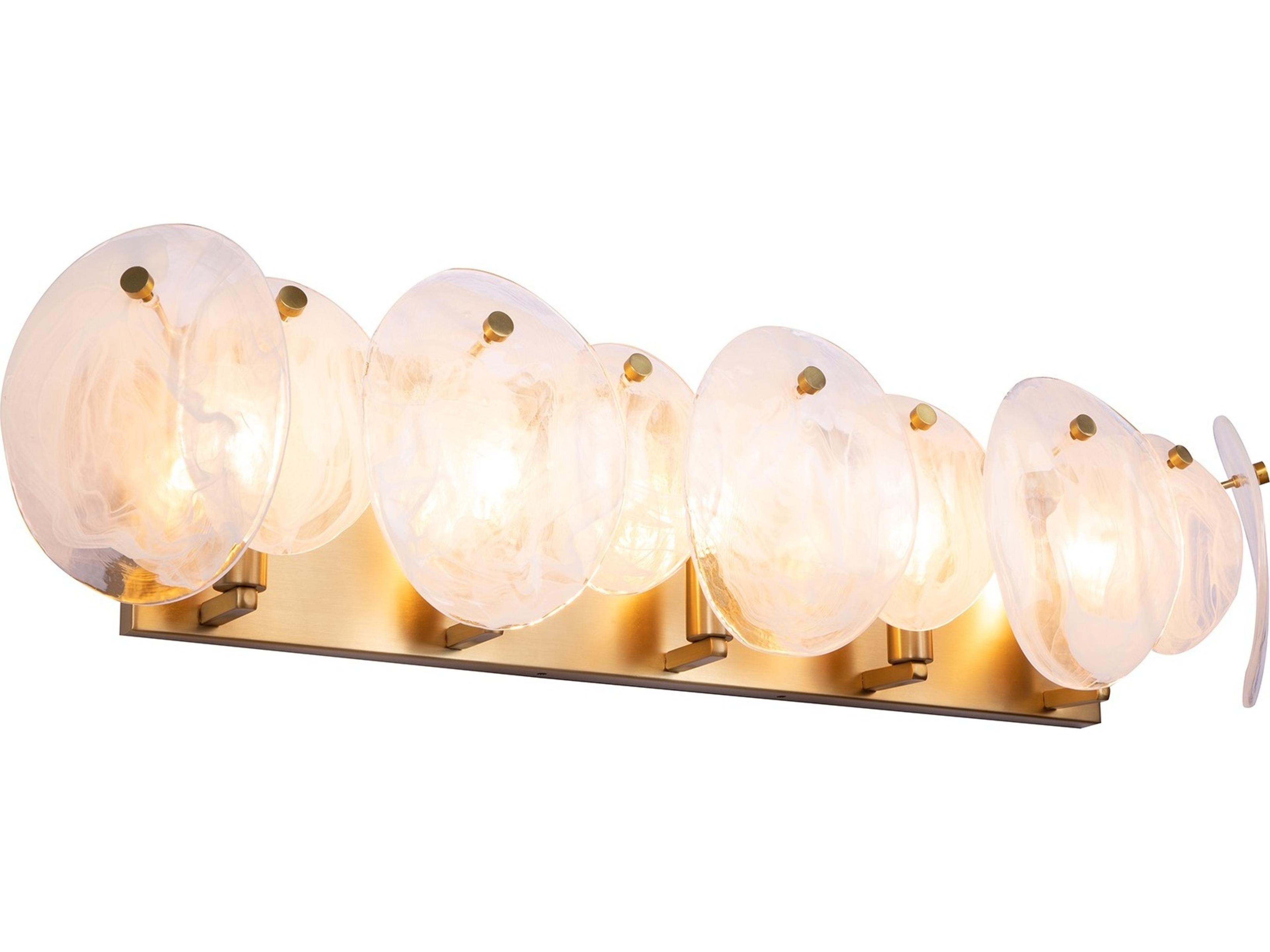 Artcraft Lily 5-Light Brushed Brass Vanity Light