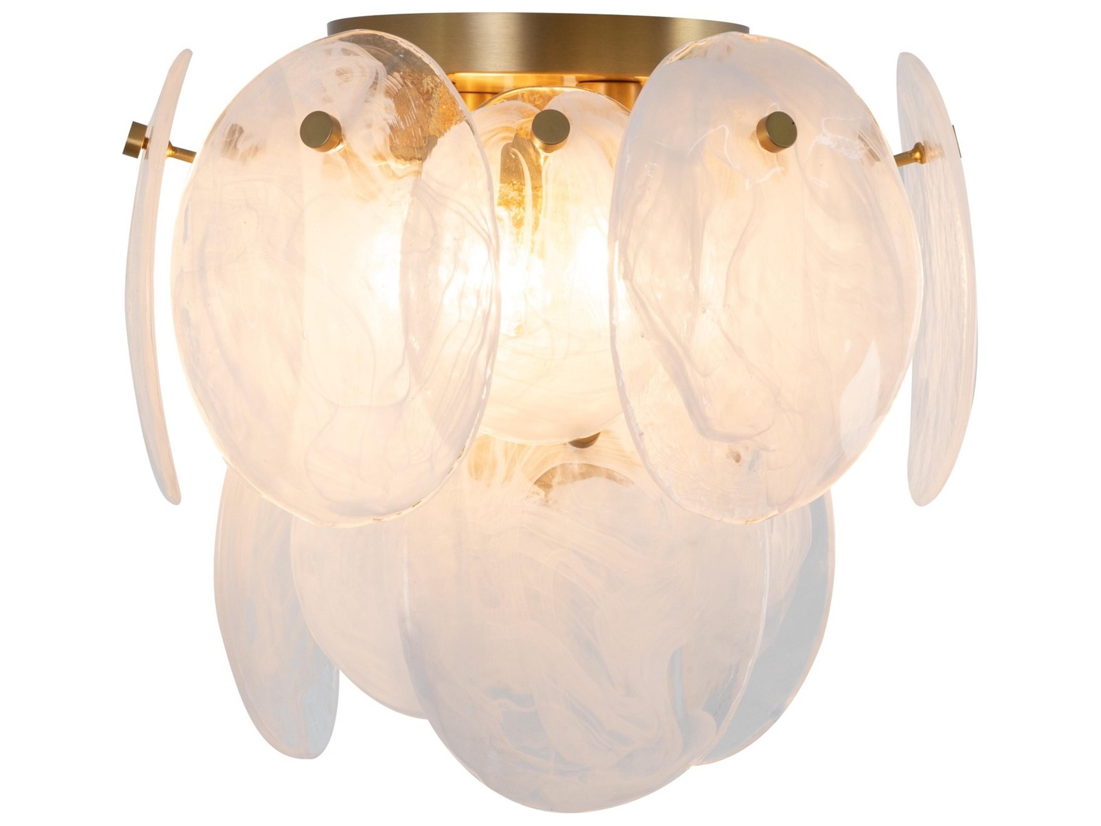 Lily Semi-Flush Mount Ceiling Light Brushed Brass