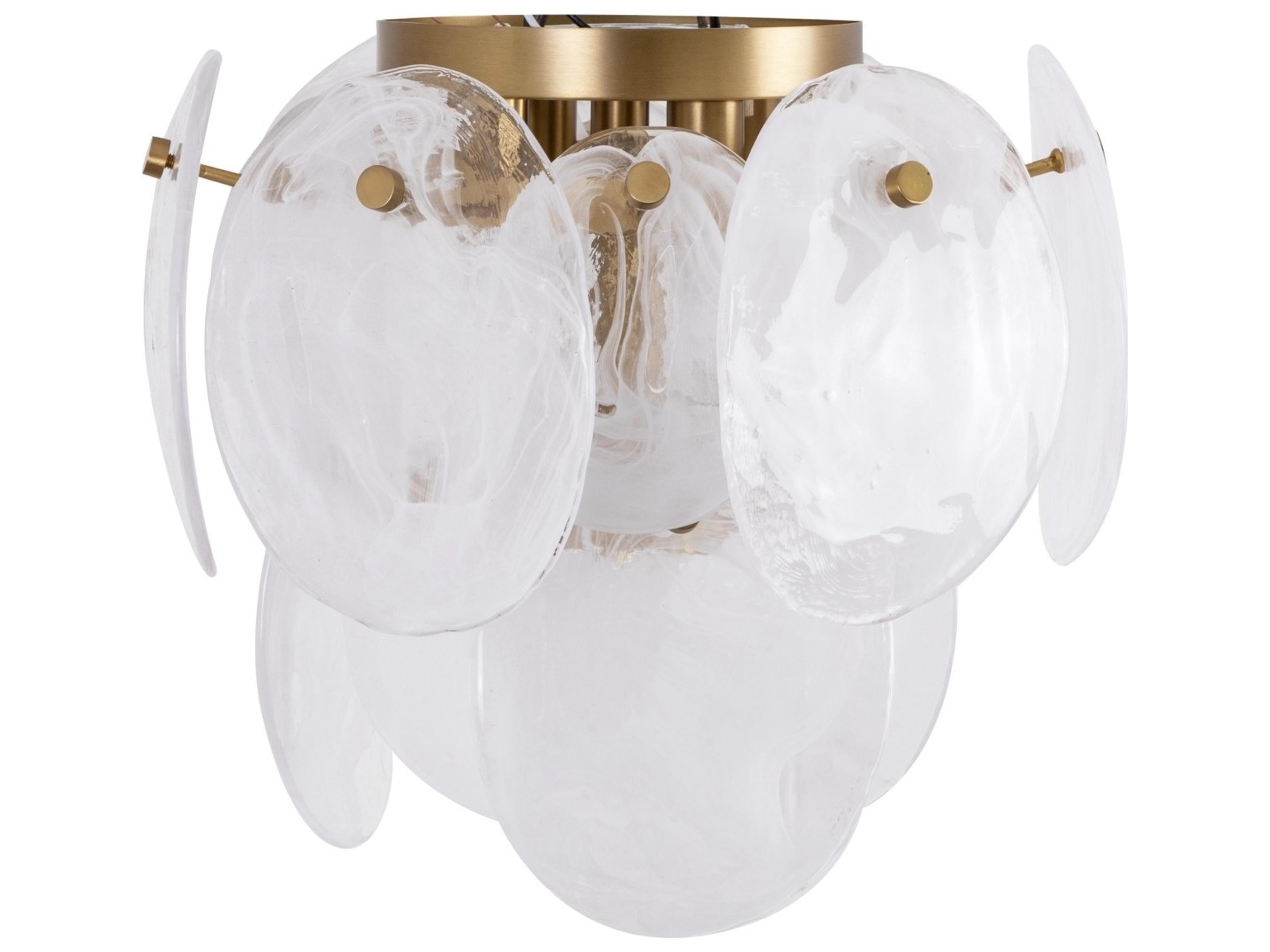Artcraft Lily 3-Light Brushed Brass Flush Mount