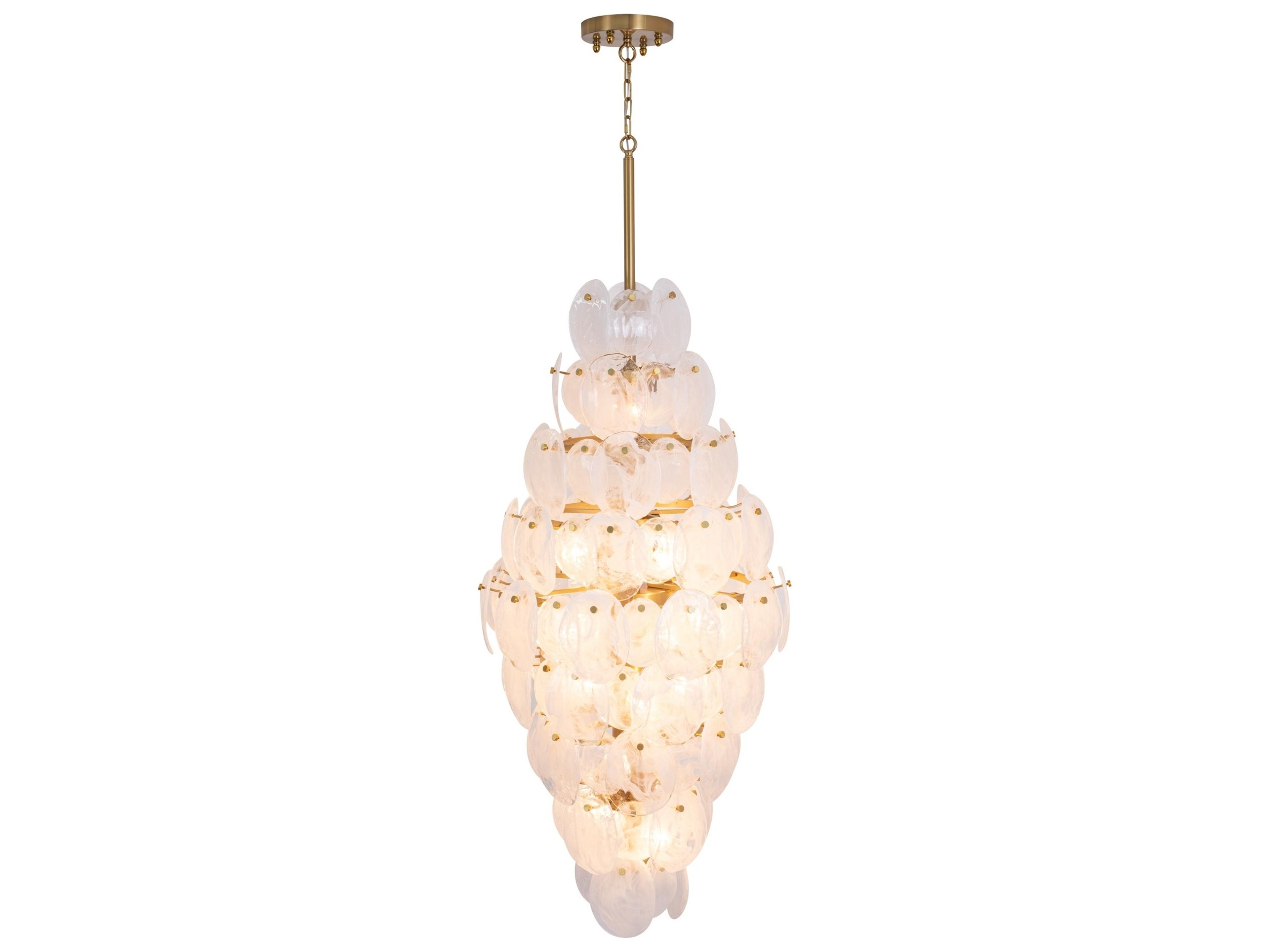 Artcraft Lily 15-Light Brushed Brass Chandelier