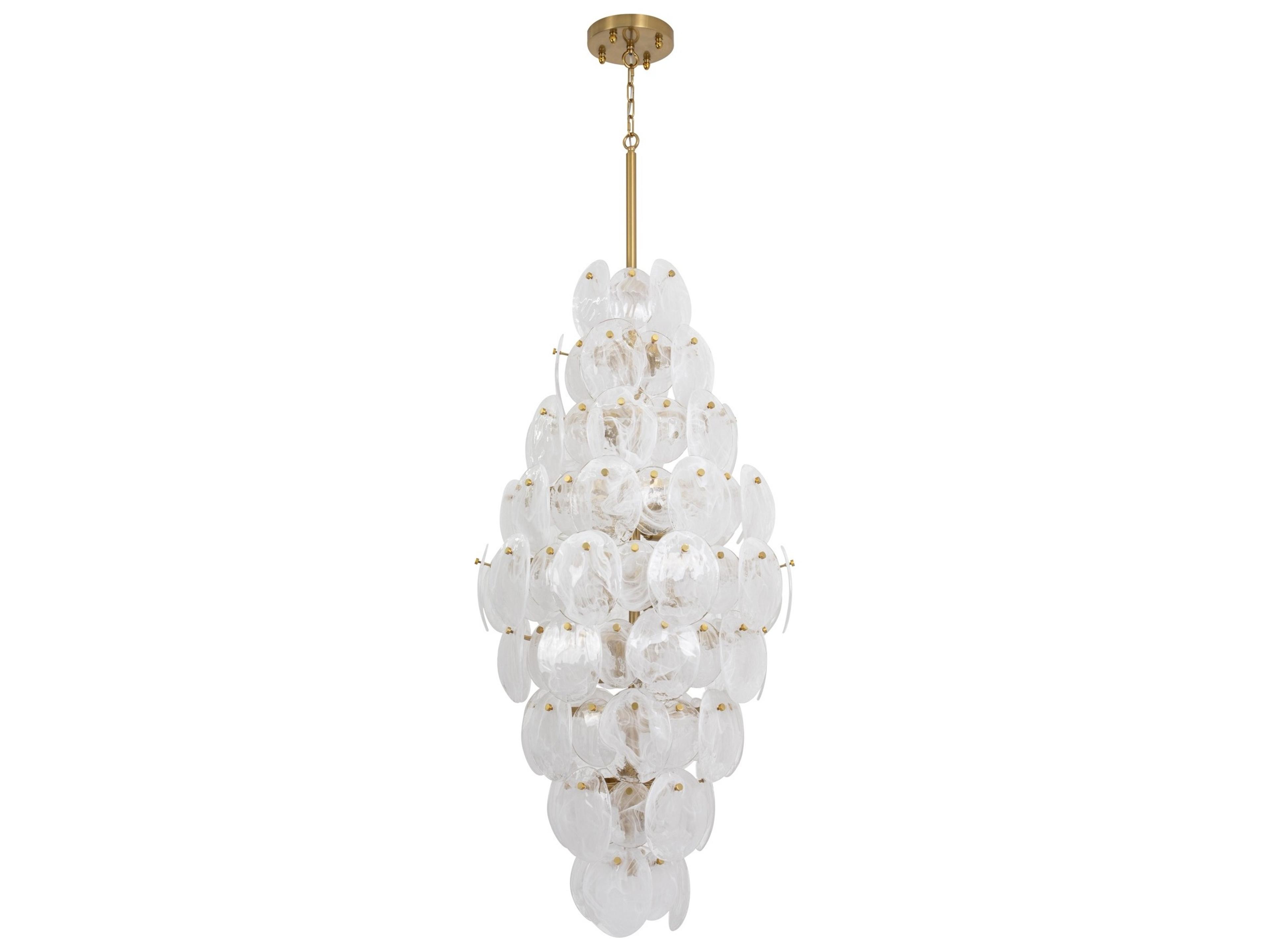Artcraft Lily 15-Light Brushed Brass Chandelier