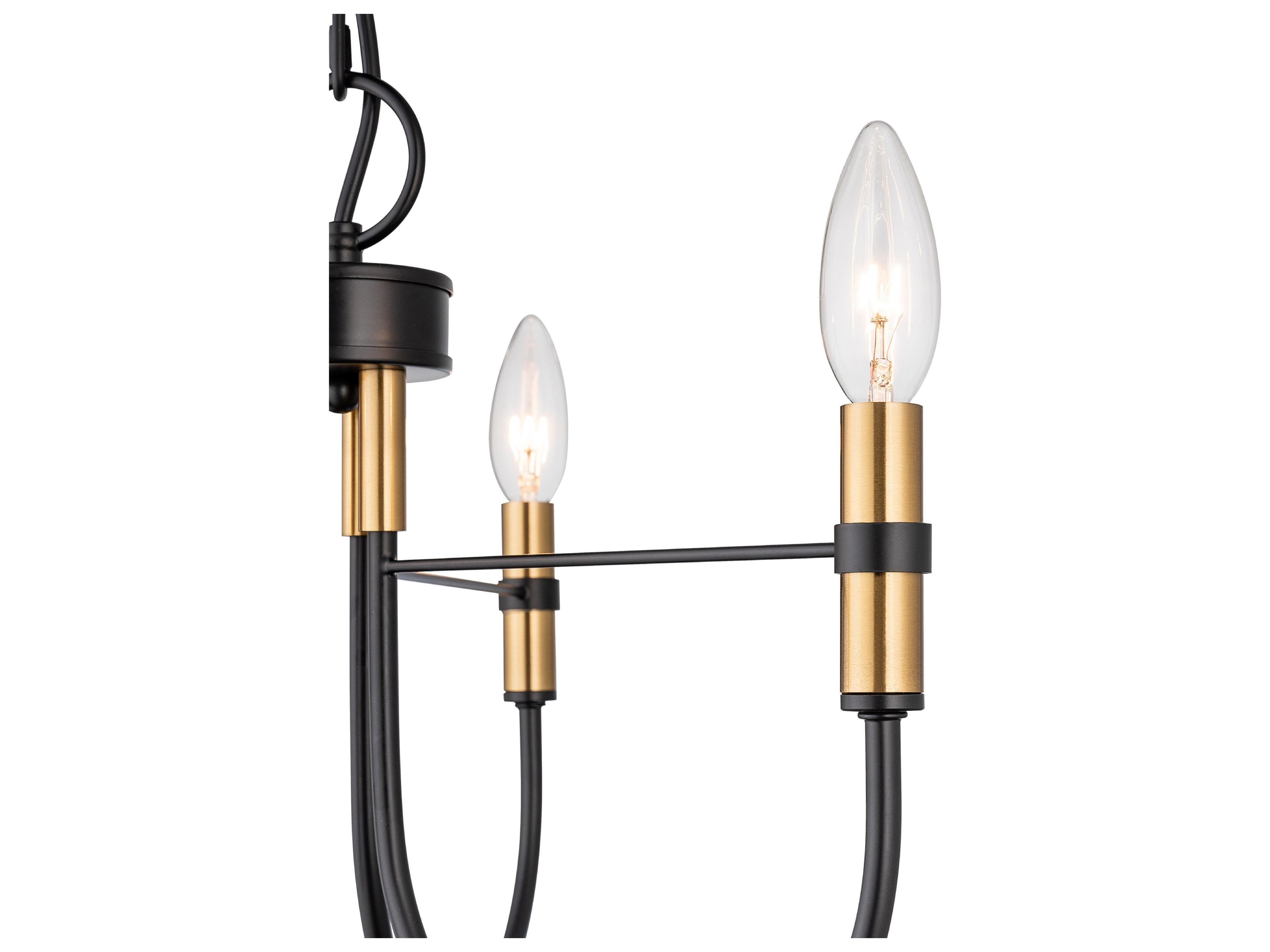 Artcraft Foundry 3-Light Black Candelabra Chandelier