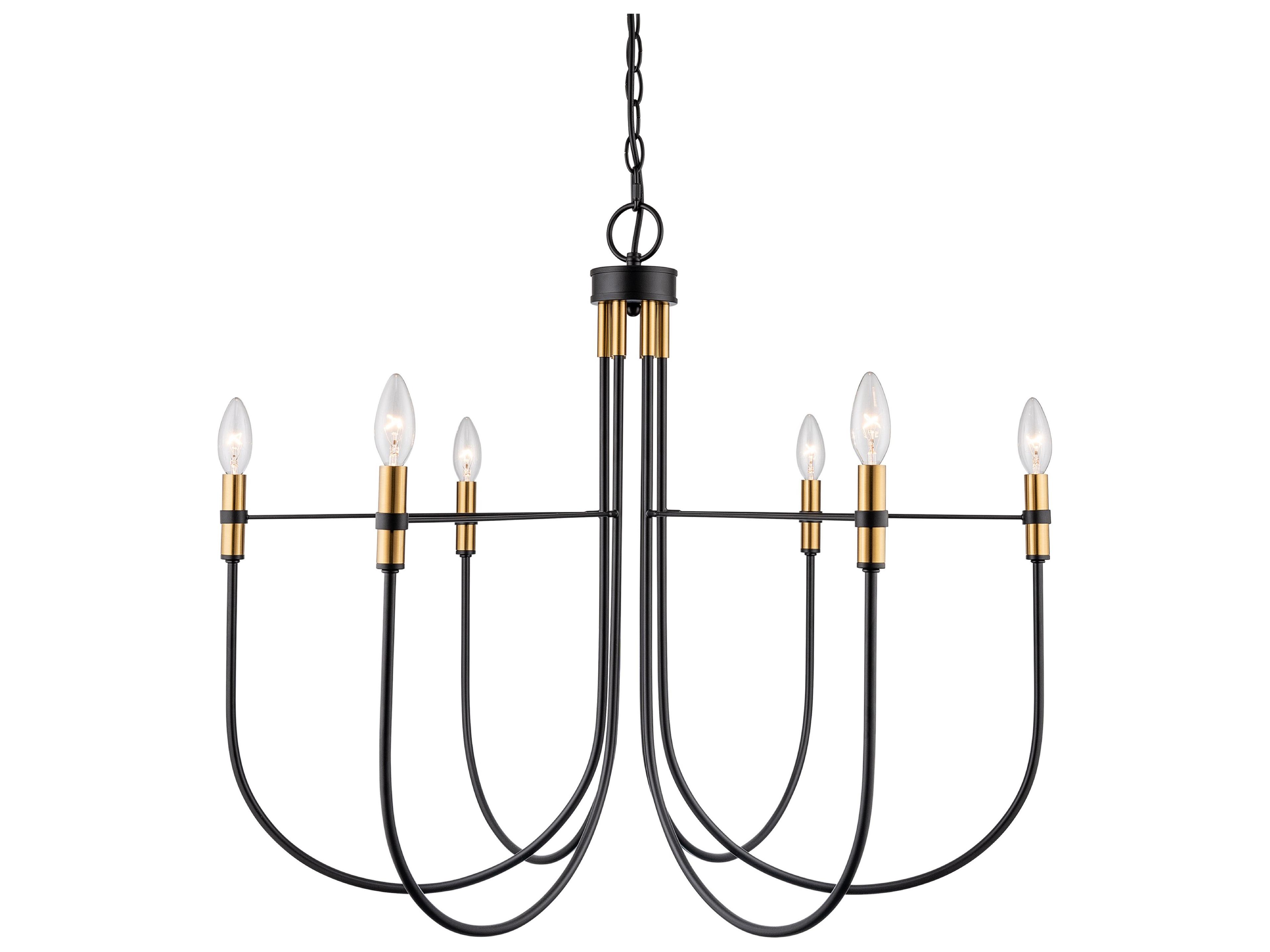 Artcraft Foundry 6-Light Black Candelabra Chandelier