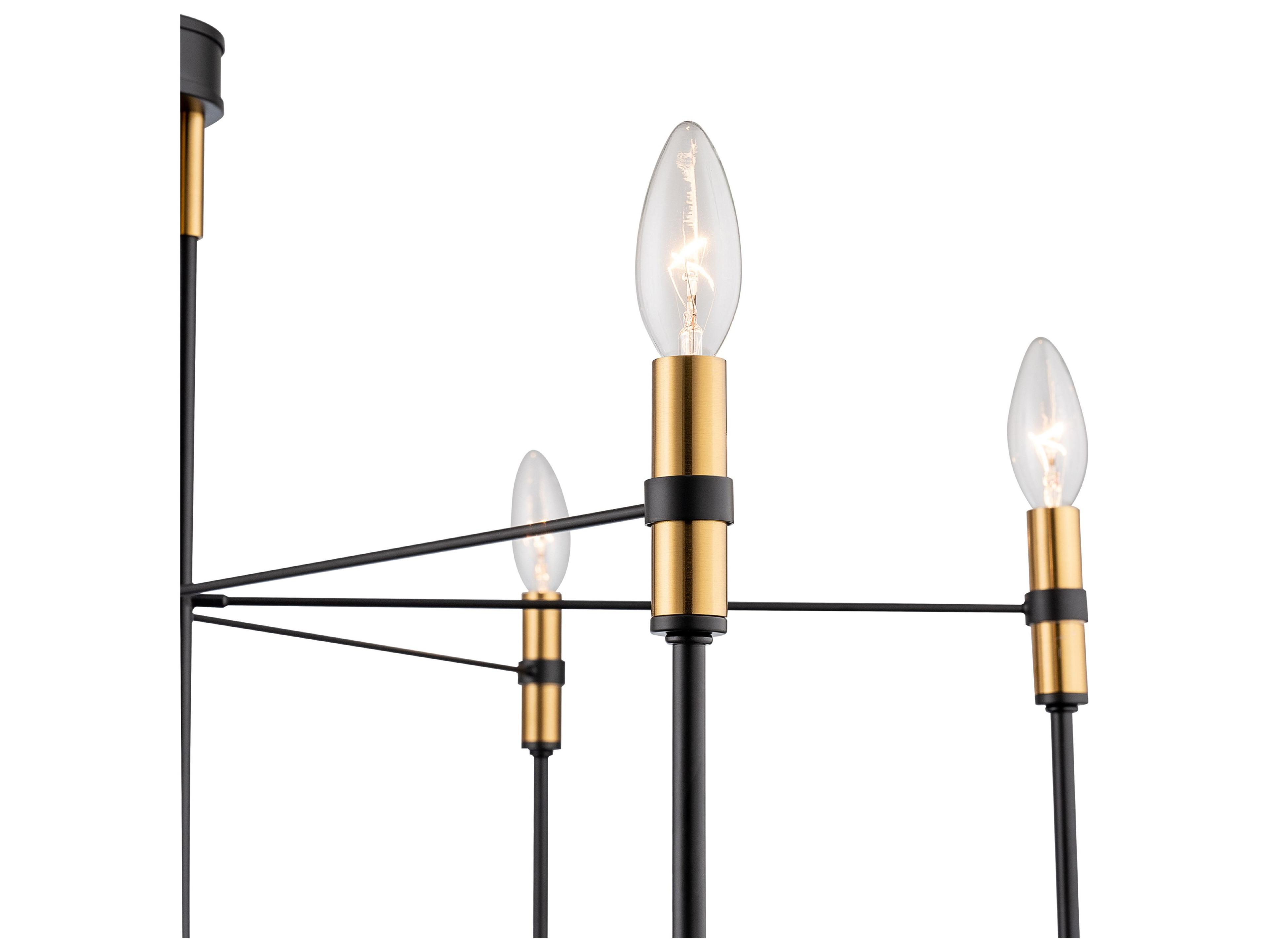 Artcraft Foundry 6-Light Black Candelabra Chandelier