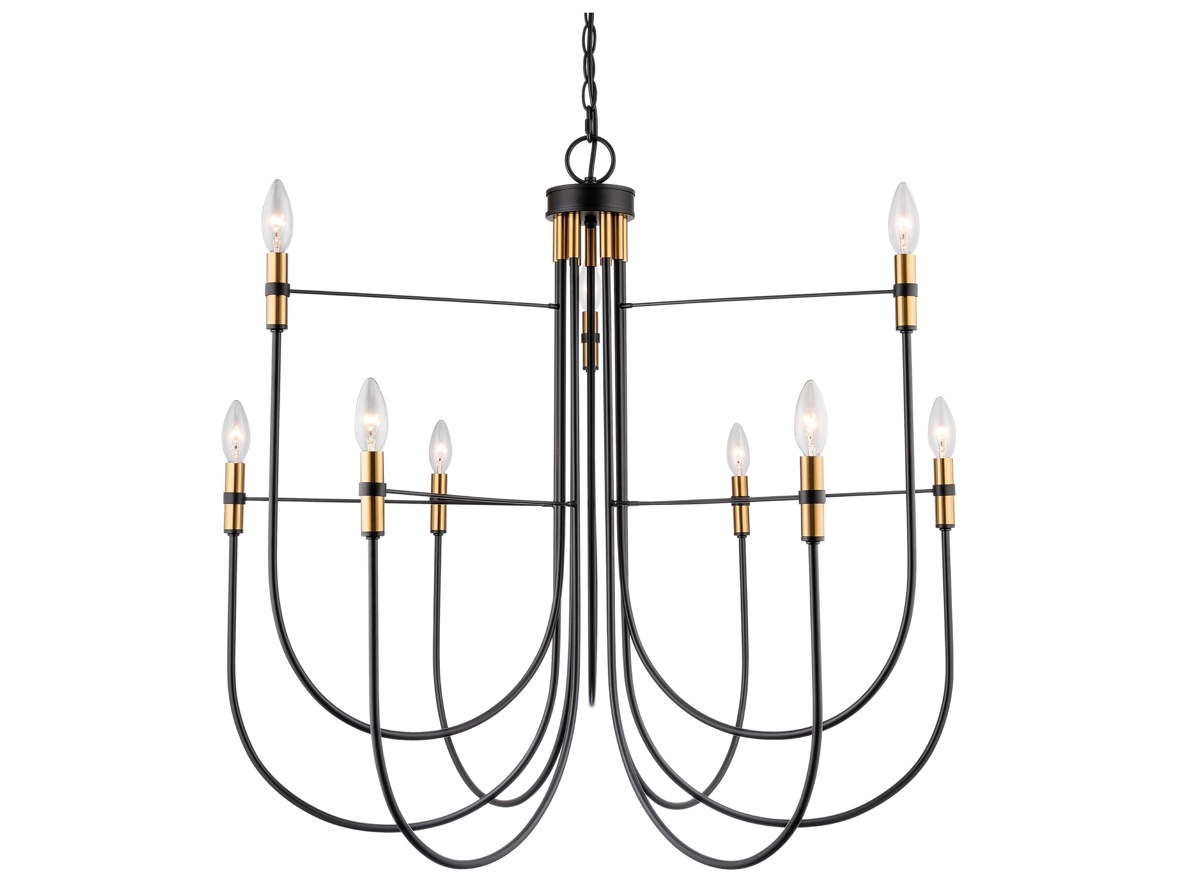 Artcraft Foundry 9-Light Black Candelabra Chandelier