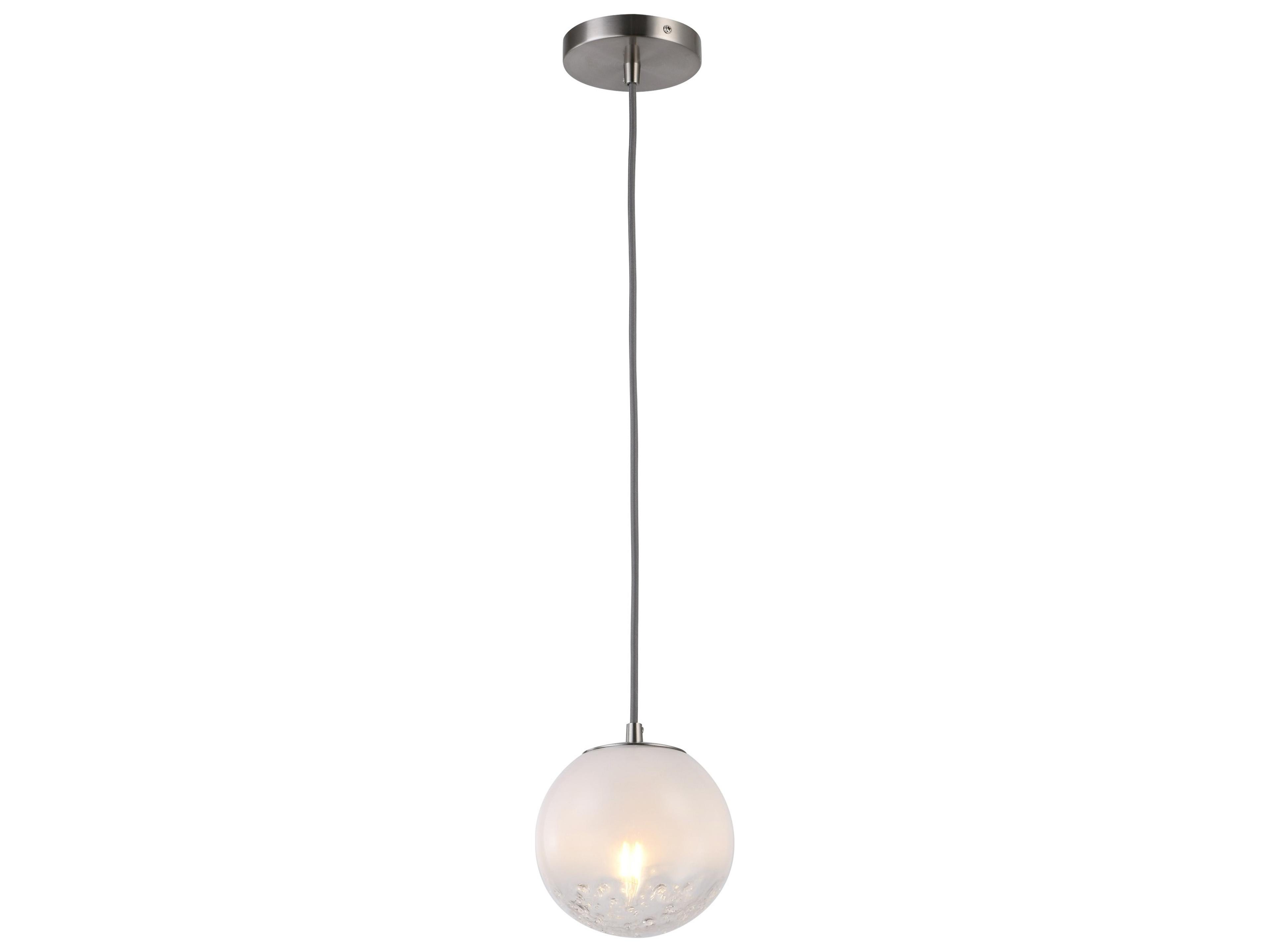 Moonlight Mini Pendant Lantern in Satin Nickel