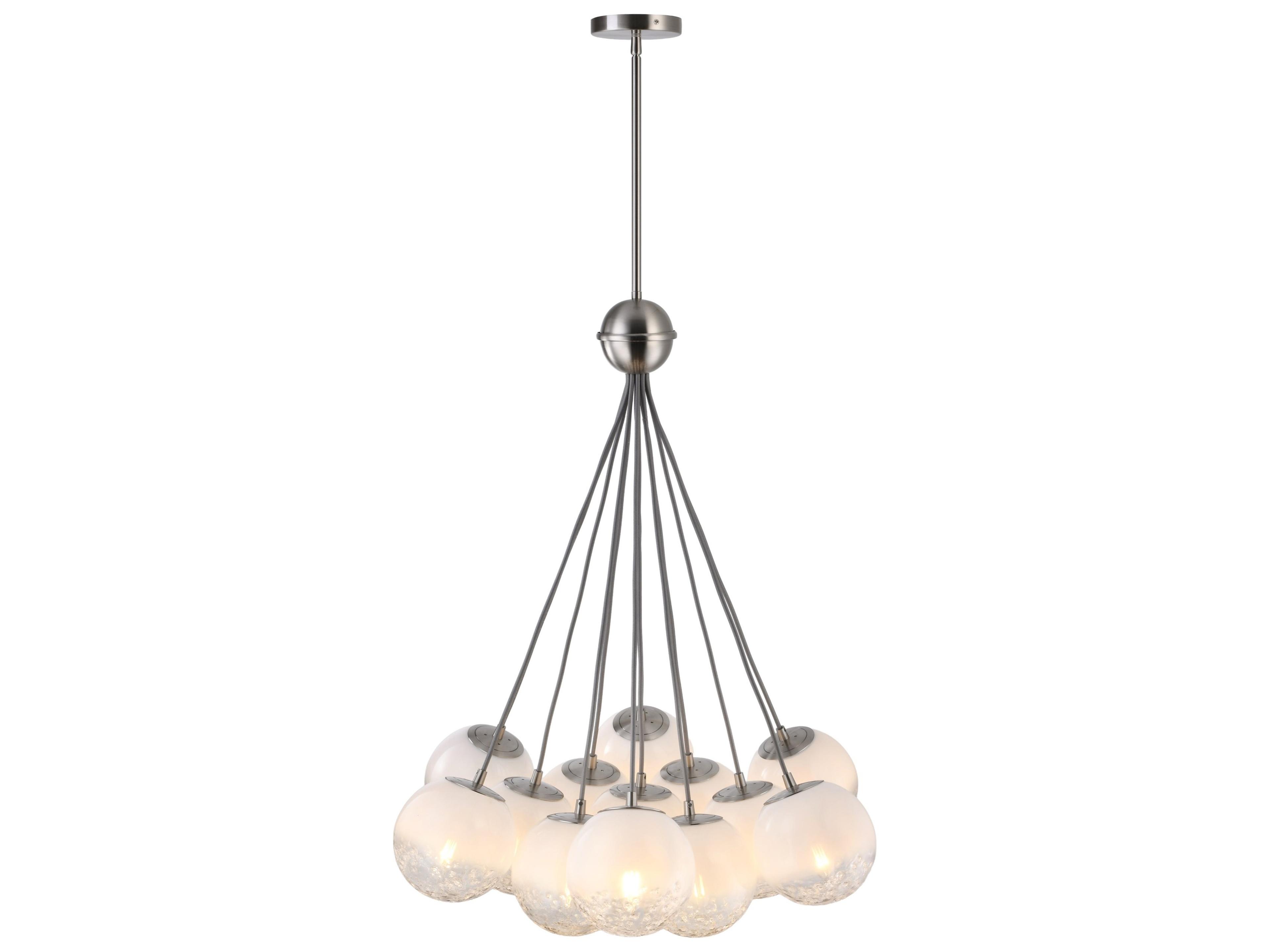 Artcraft Moonlight 12-Light Satin Nickel Globe Pendant