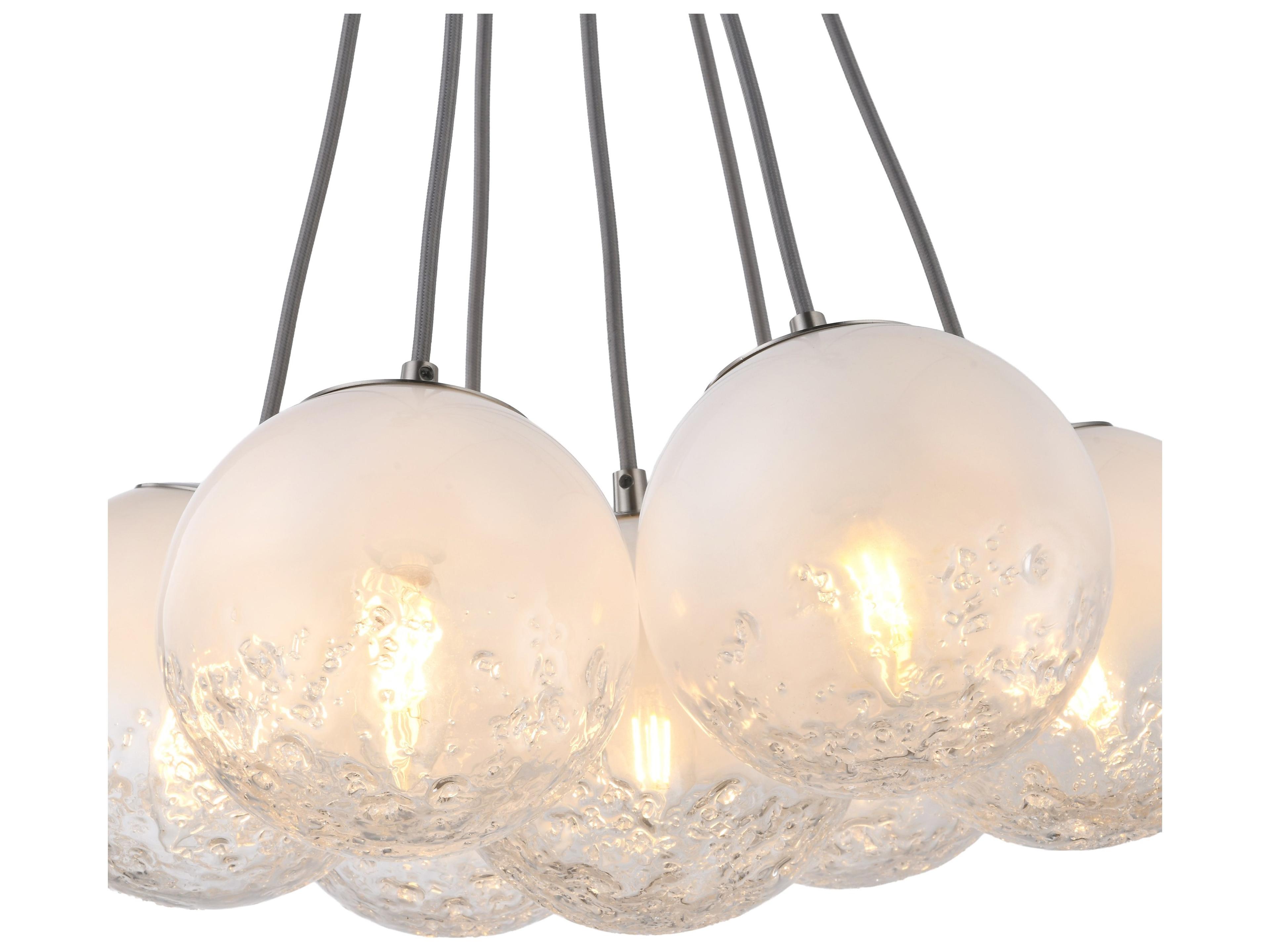 Artcraft Moonlight 7-Light Satin Nickel Globe Pendant
