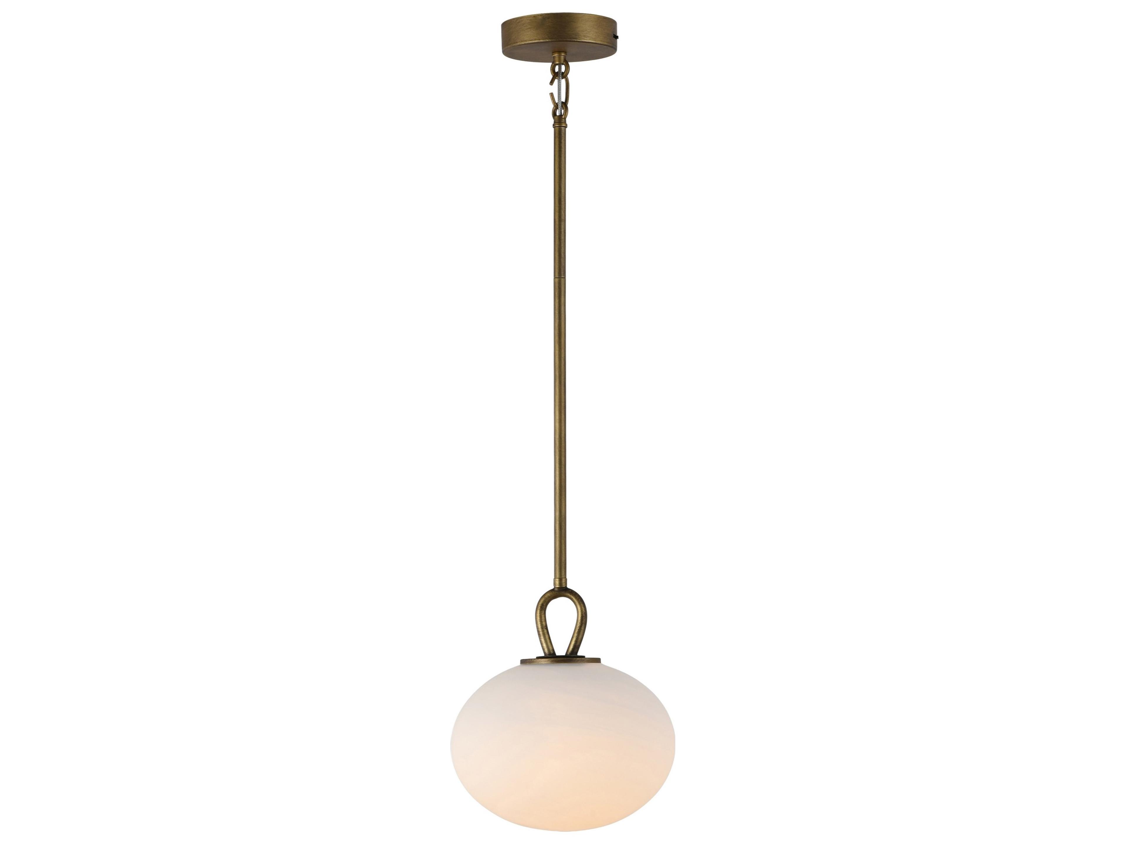Velora Mini Pendant in Legacy Brass