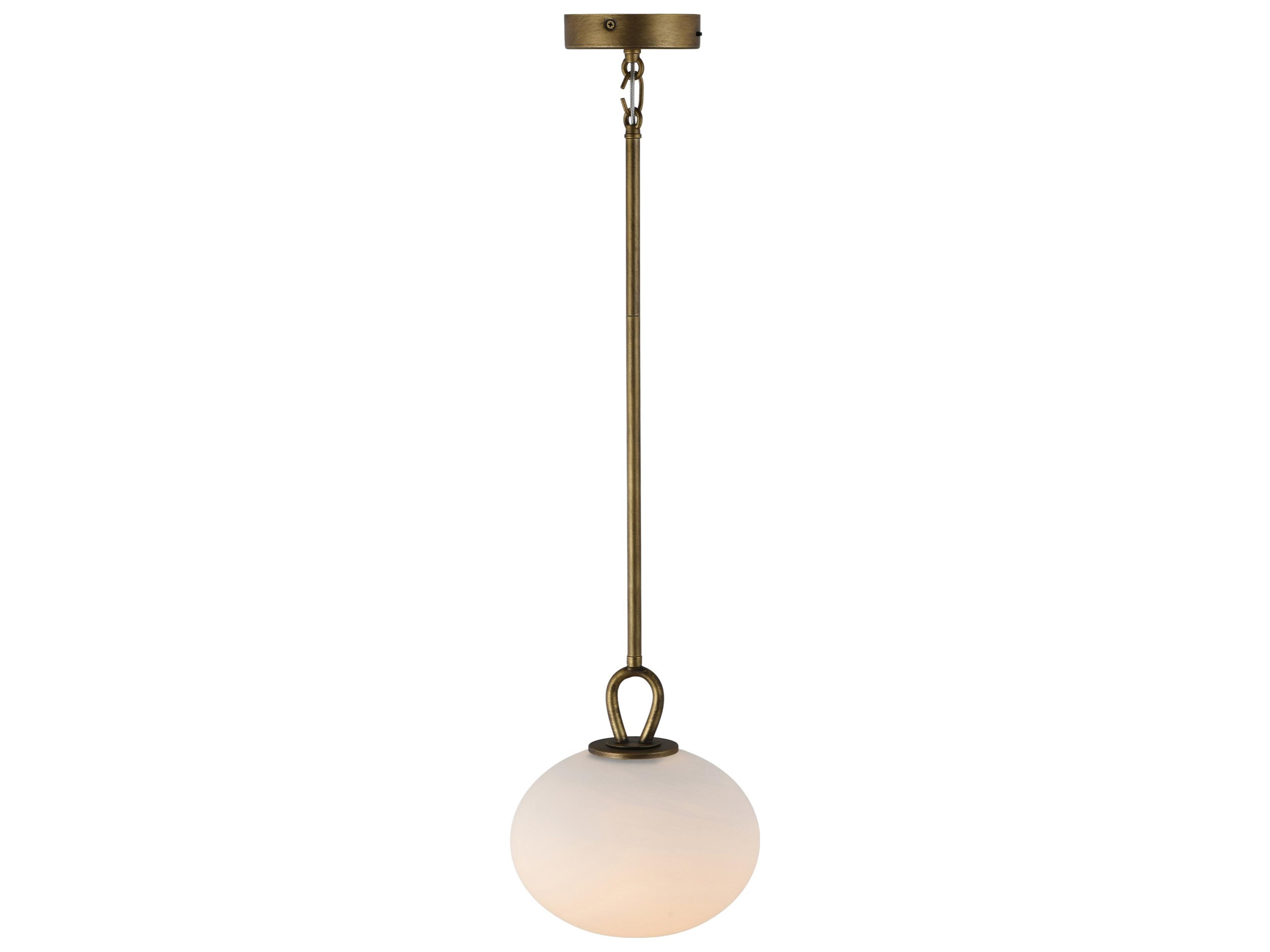 Artcraft Velora 1-Light Legacy Brass Globe Mini Pendant