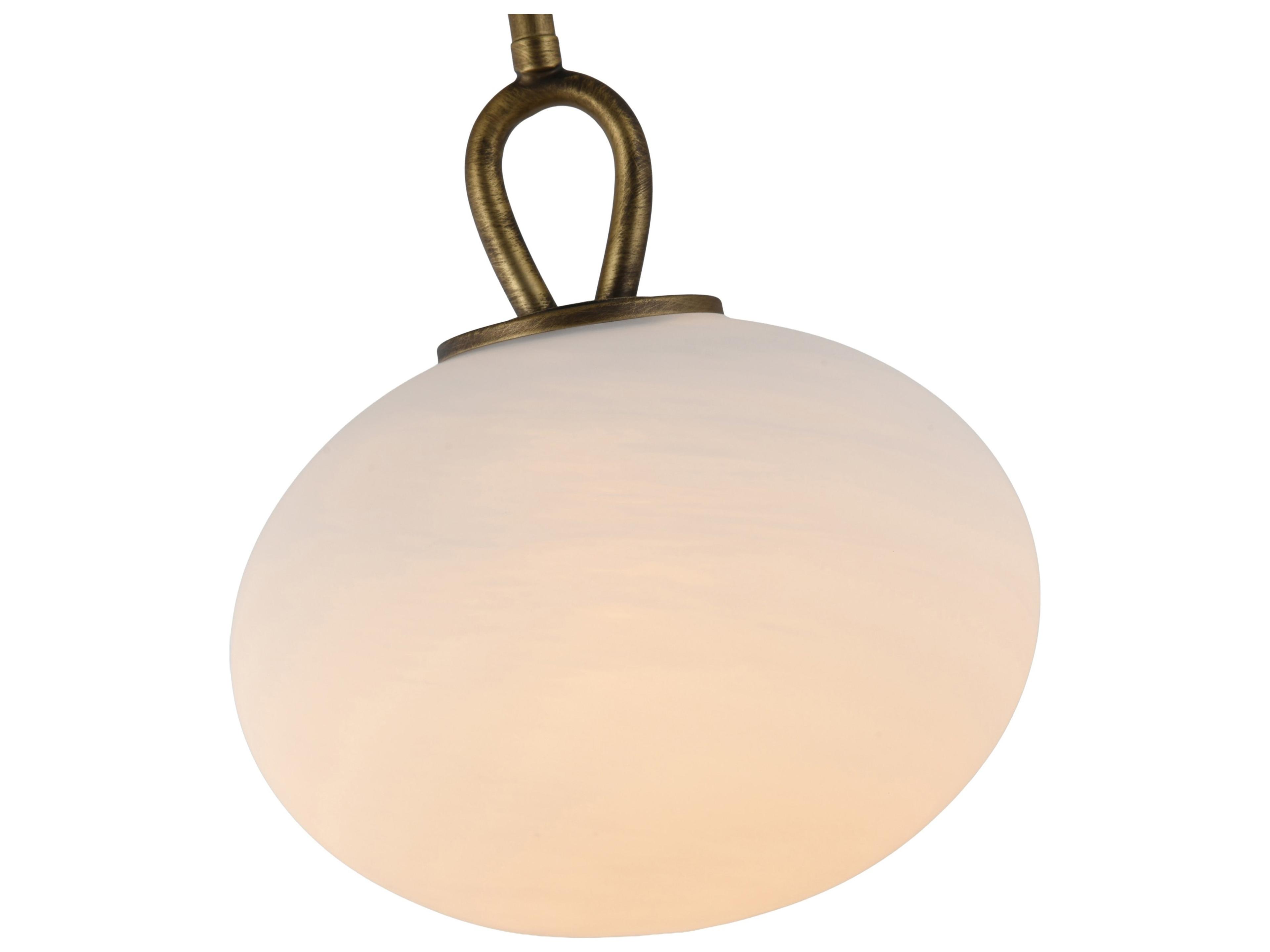 Artcraft Velora 1-Light Legacy Brass Globe Mini Pendant