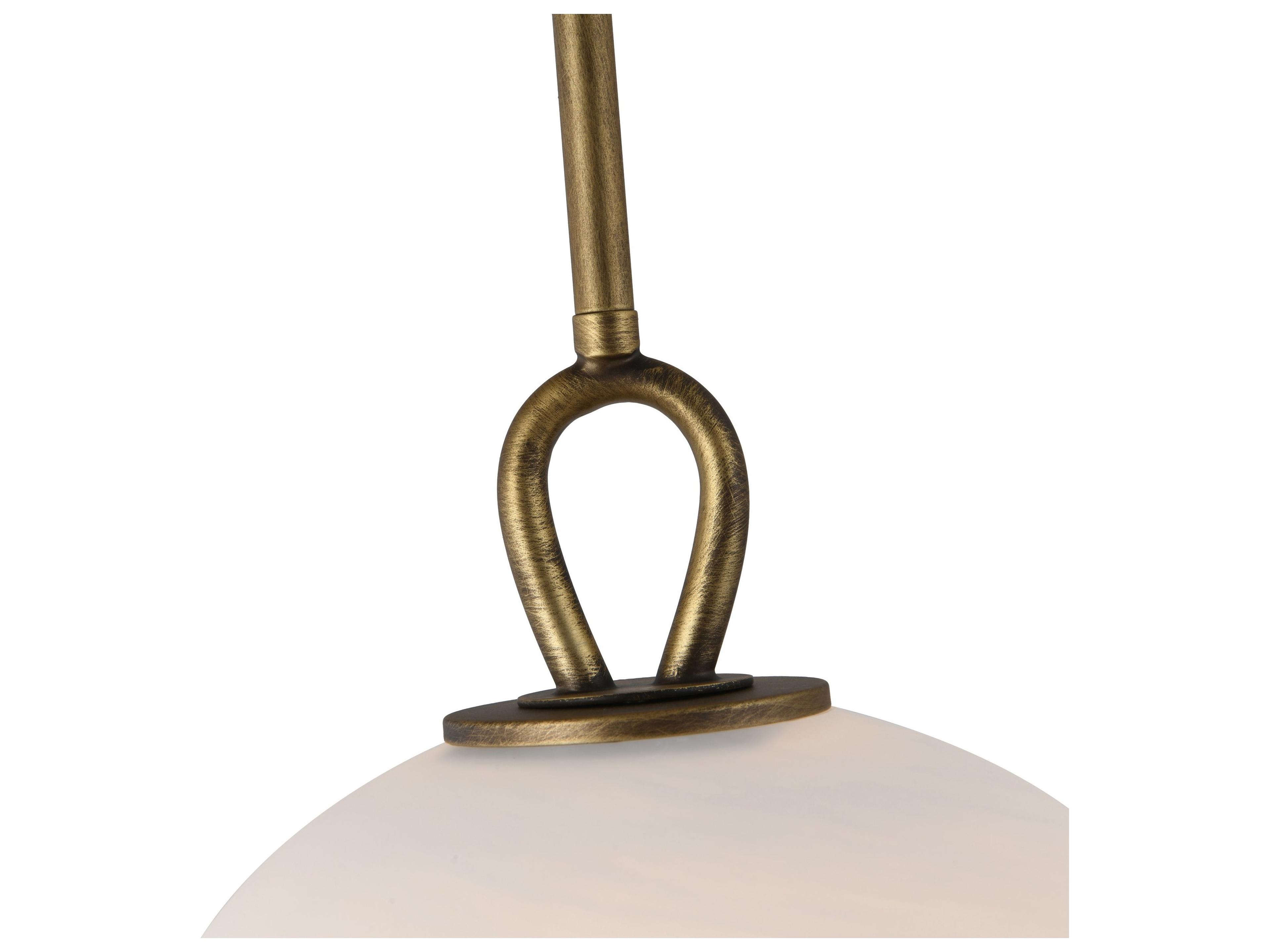 Artcraft Velora 1-Light Legacy Brass Globe Mini Pendant