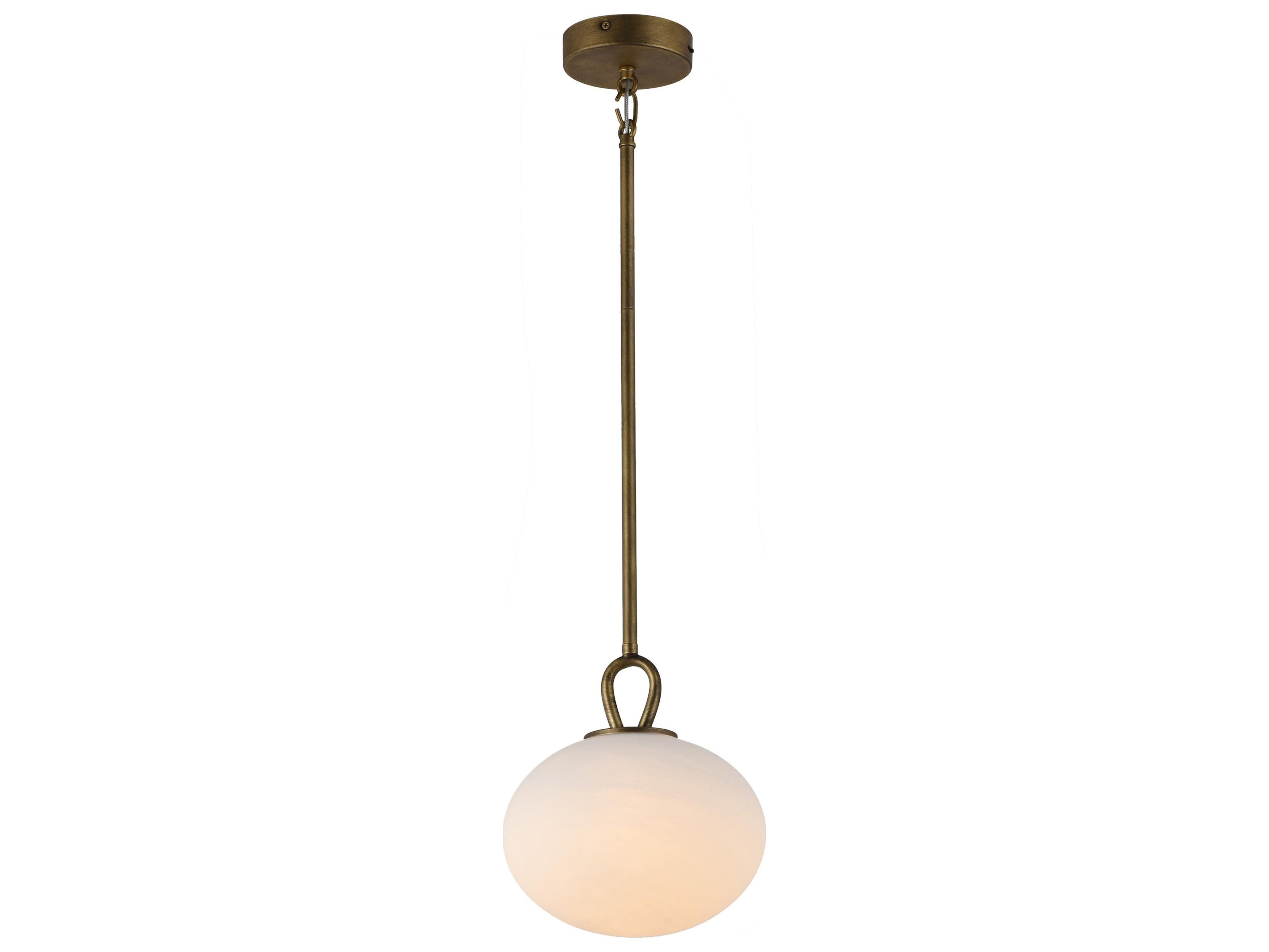 Artcraft Velora 1-Light Legacy Brass Globe Mini Pendant