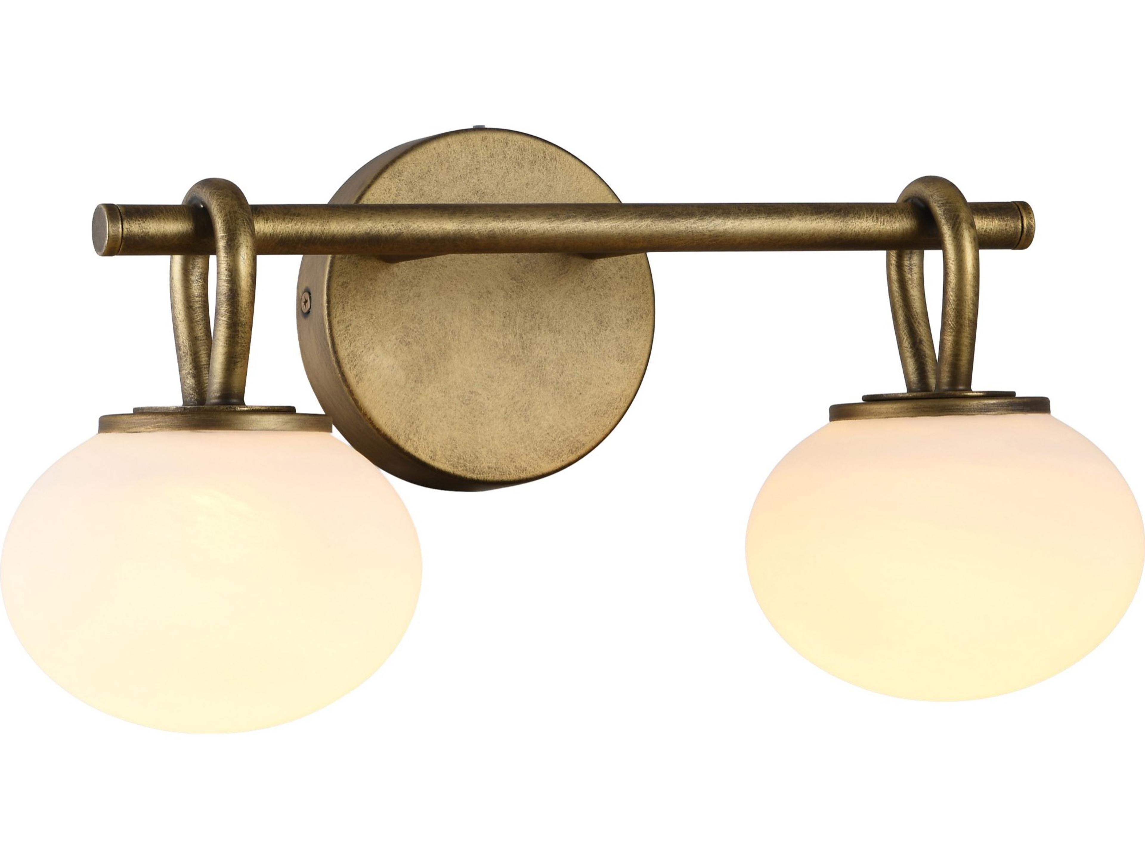 Artcraft Velora 2-Light Legacy Brass Vanity Light