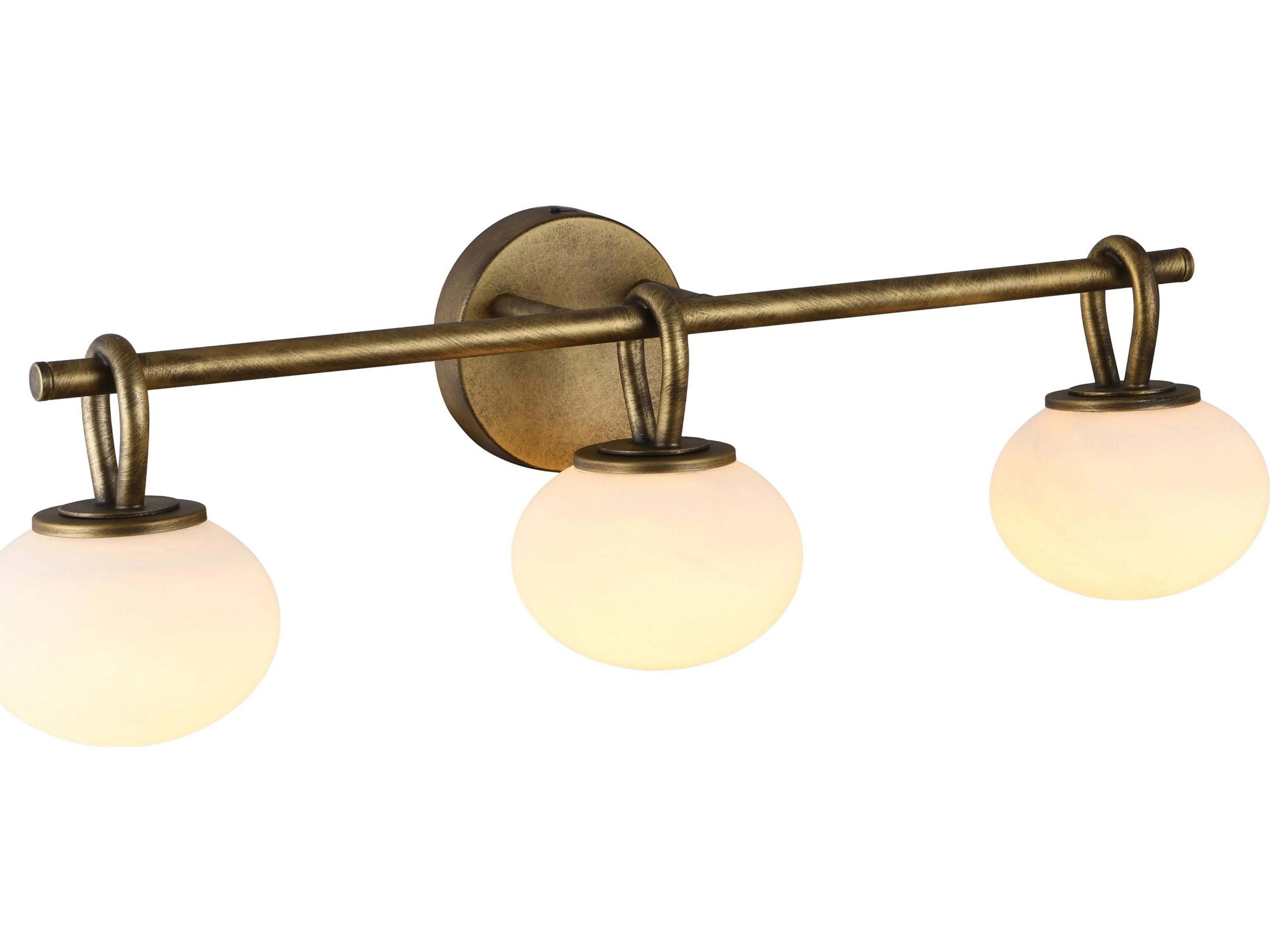 Artcraft Velora 3-Light Legacy Brass Vanity Light