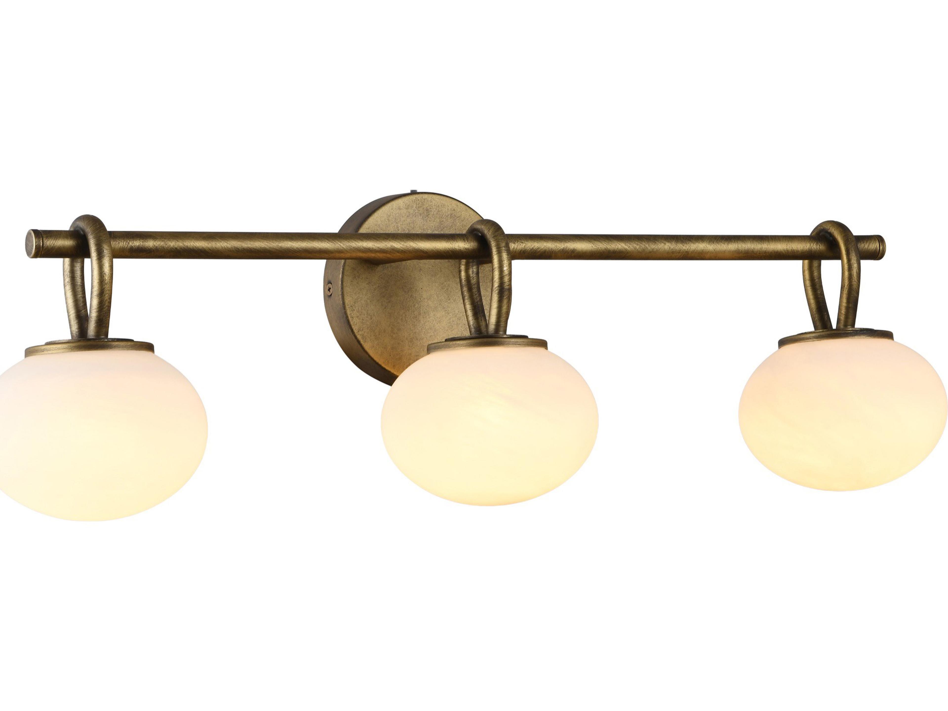 Artcraft Velora 3-Light Legacy Brass Vanity Light