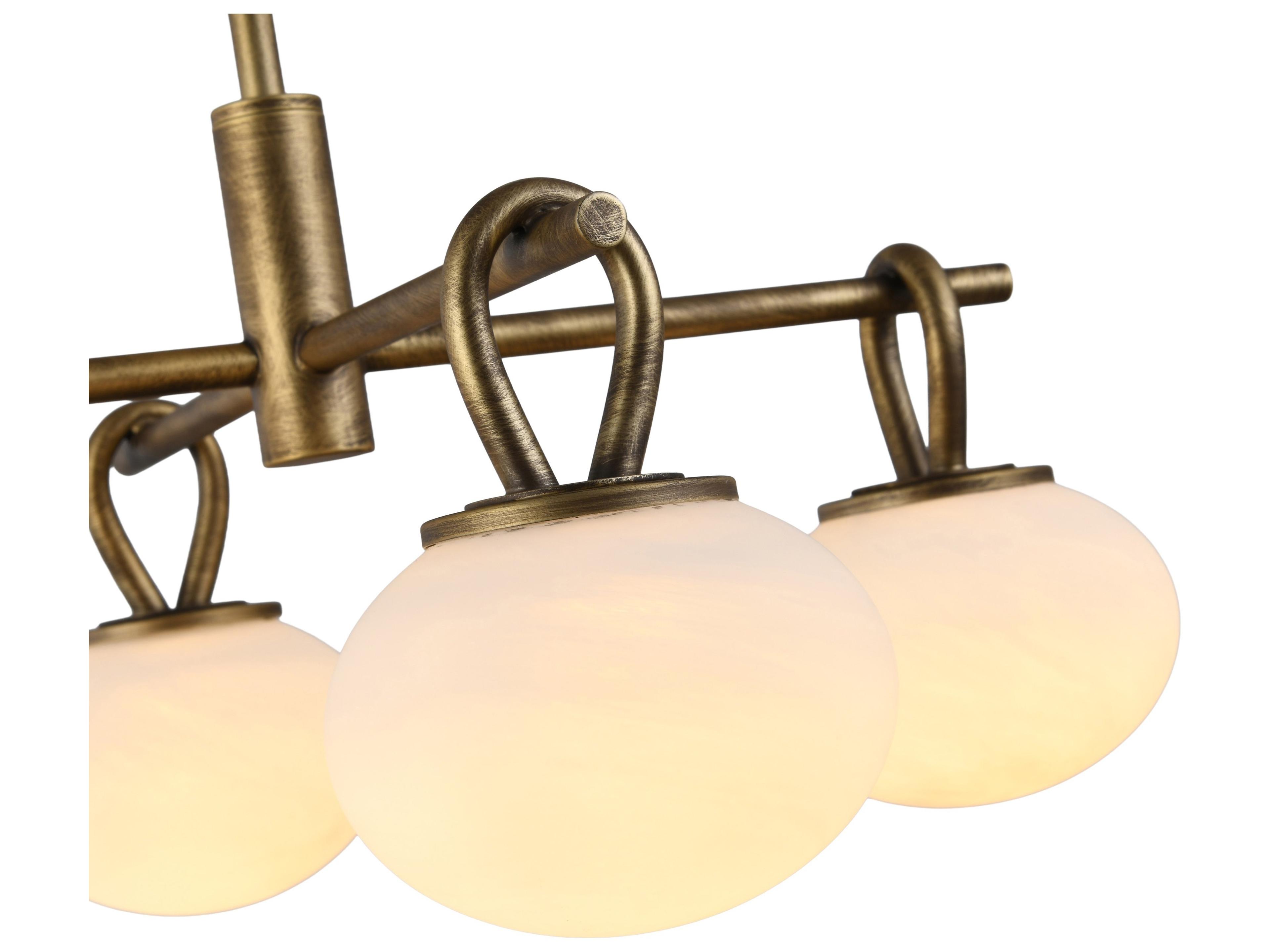 Artcraft Velora 4-Light Legacy Brass Globe Pendant