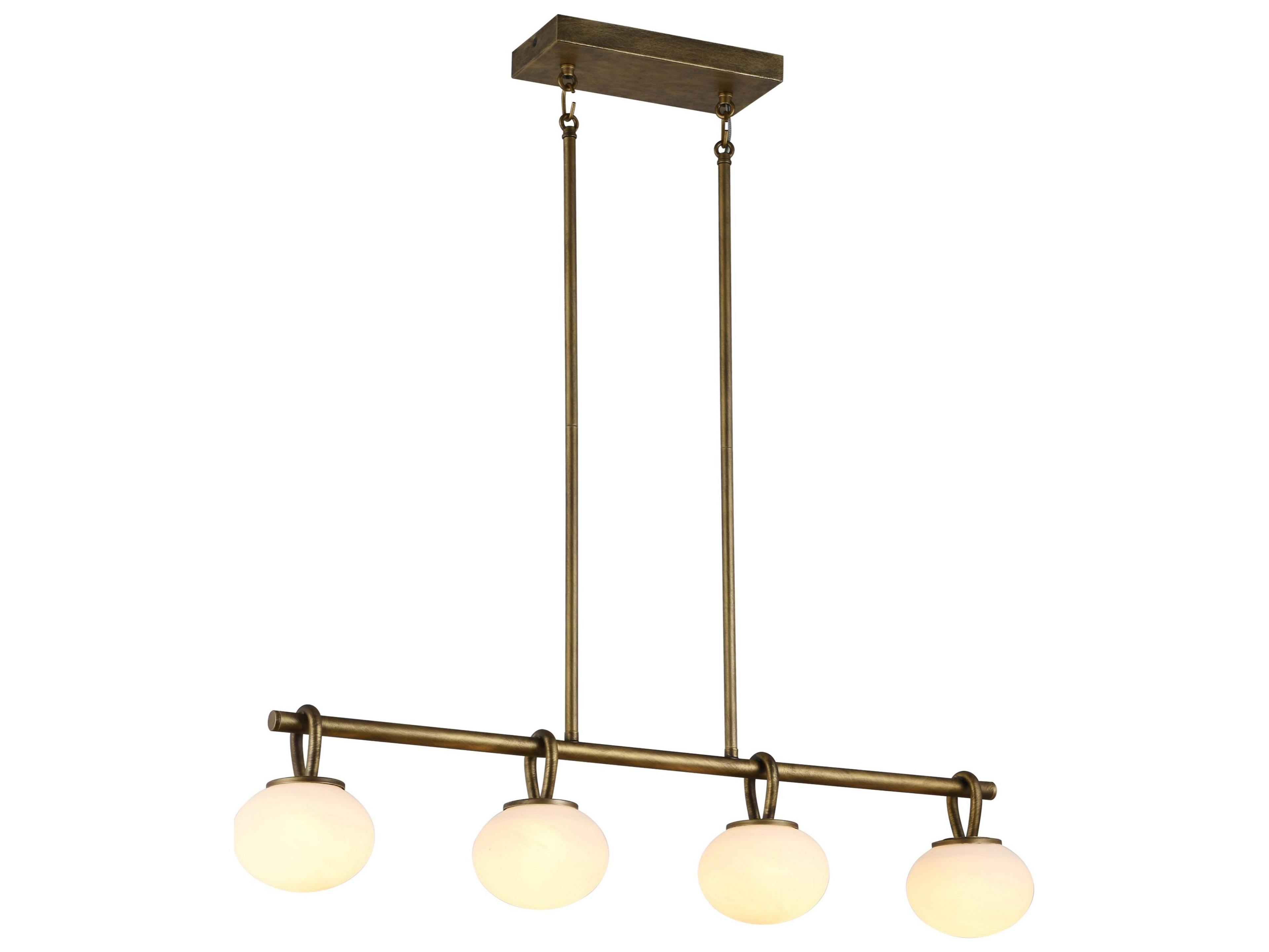 Velora LED Linear Chandelier in Legacy Brass