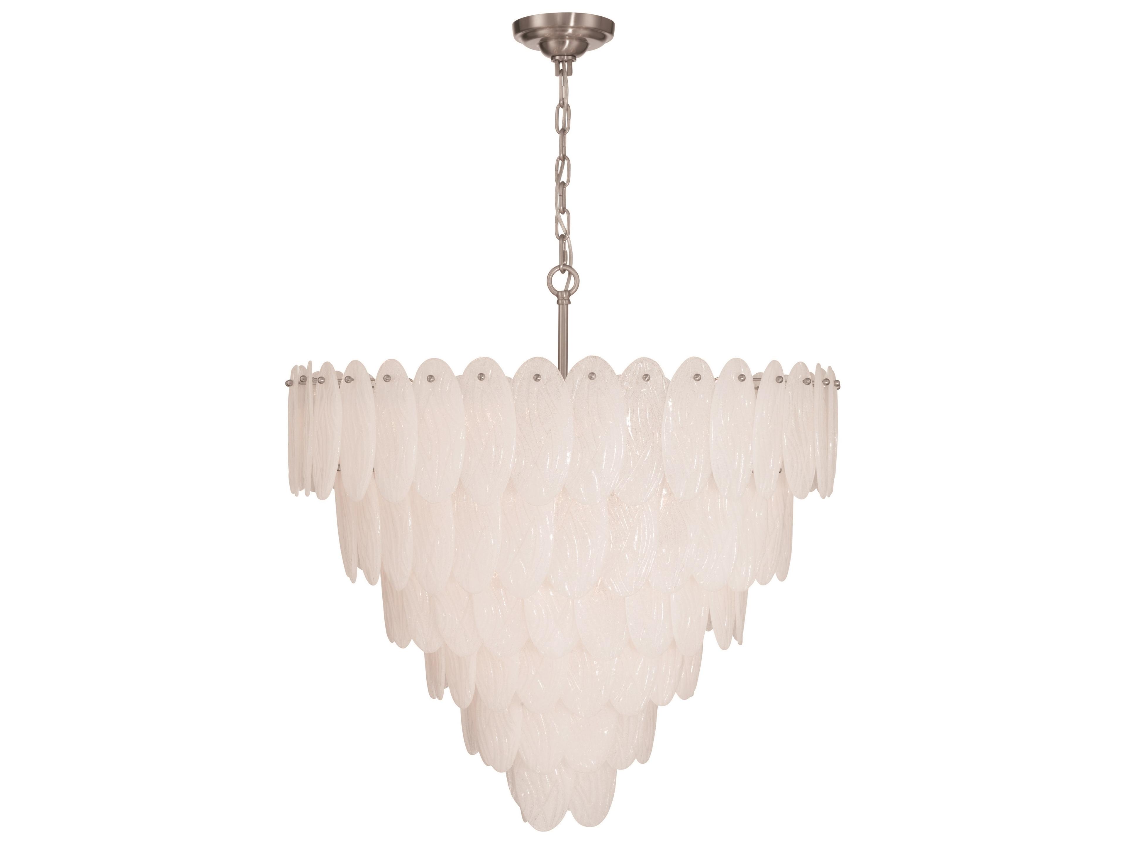 Artcraft Serena 25-Light Satin Nickel Round Tiered Chandelier