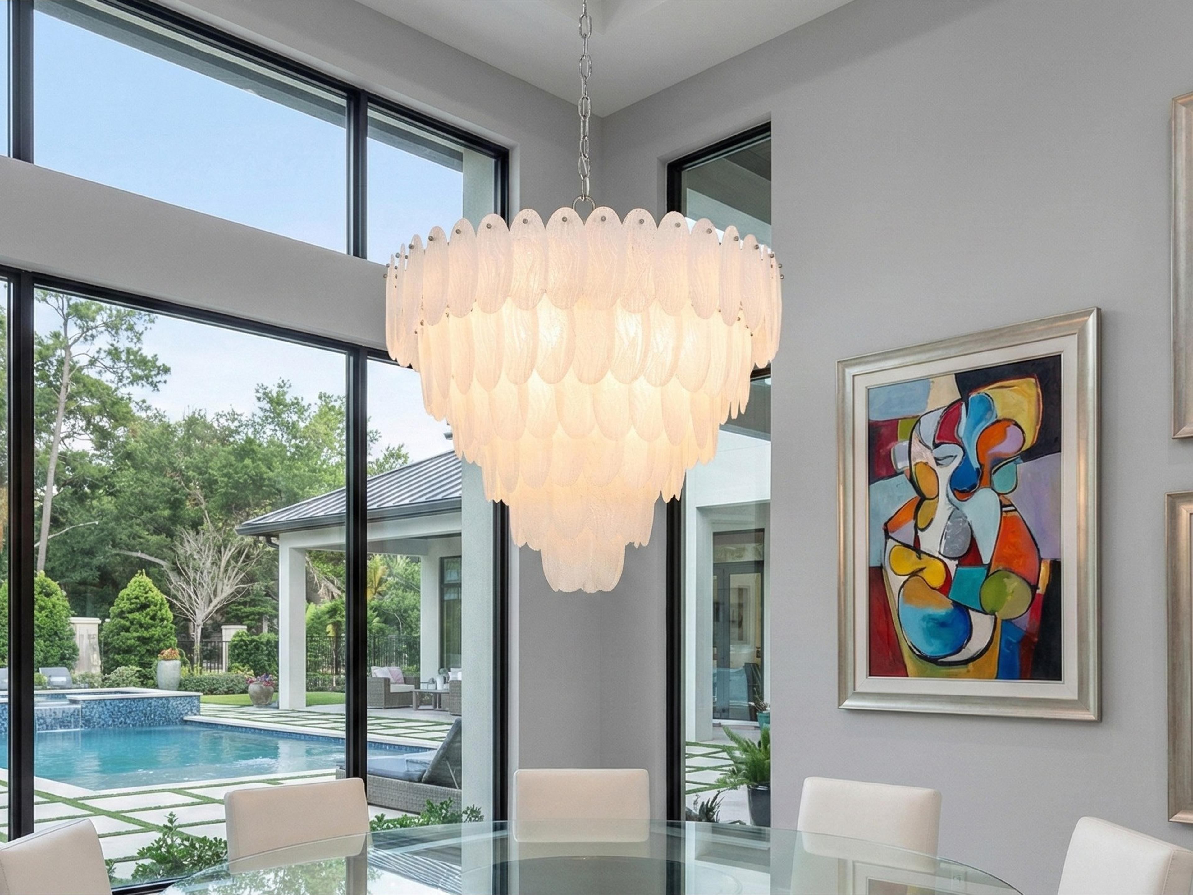 Artcraft Serena 25-Light Satin Nickel Round Tiered Chandelier