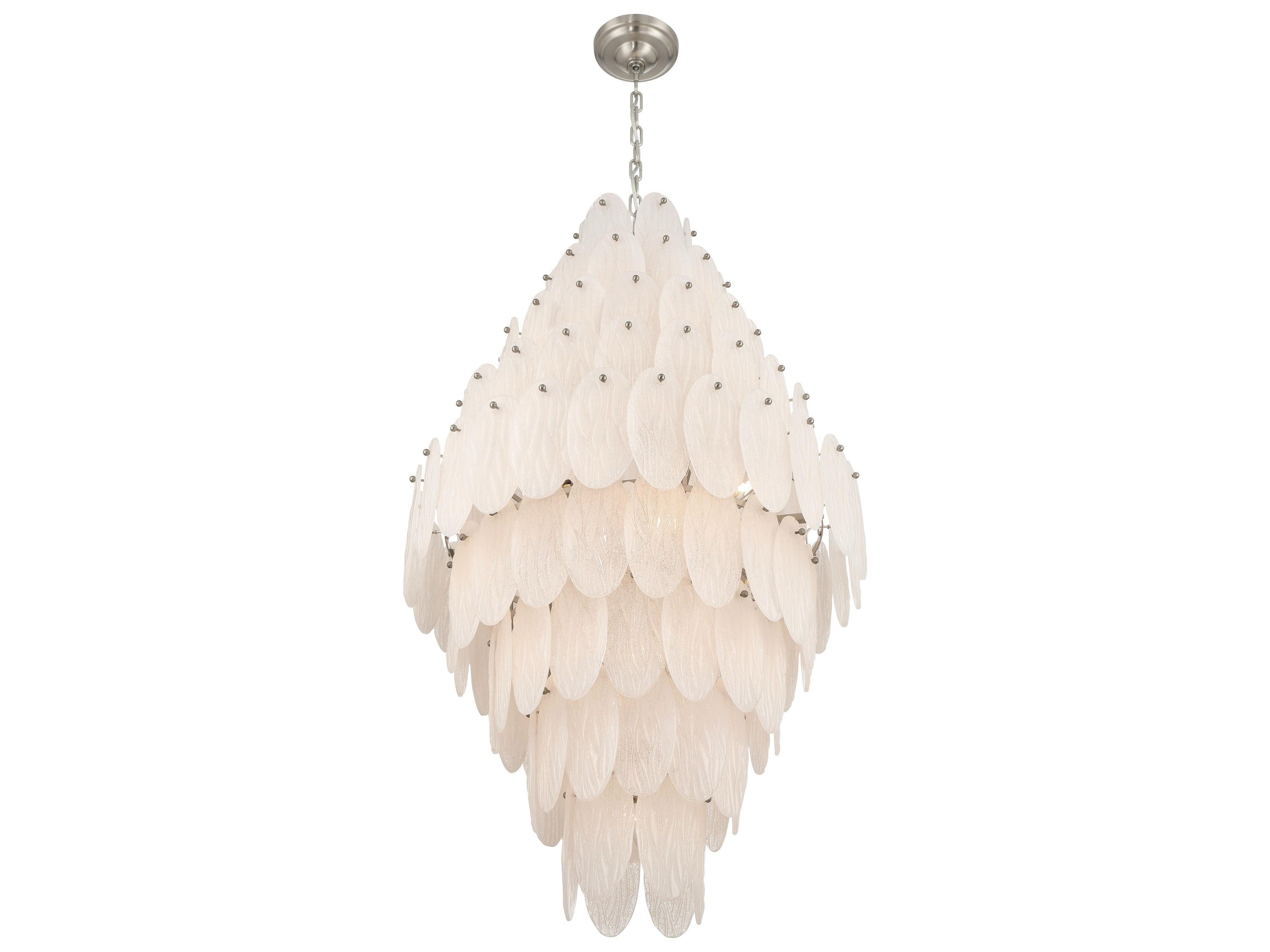 Artcraft Serena 19-Light Satin Nickel Round Tiered Chandelier