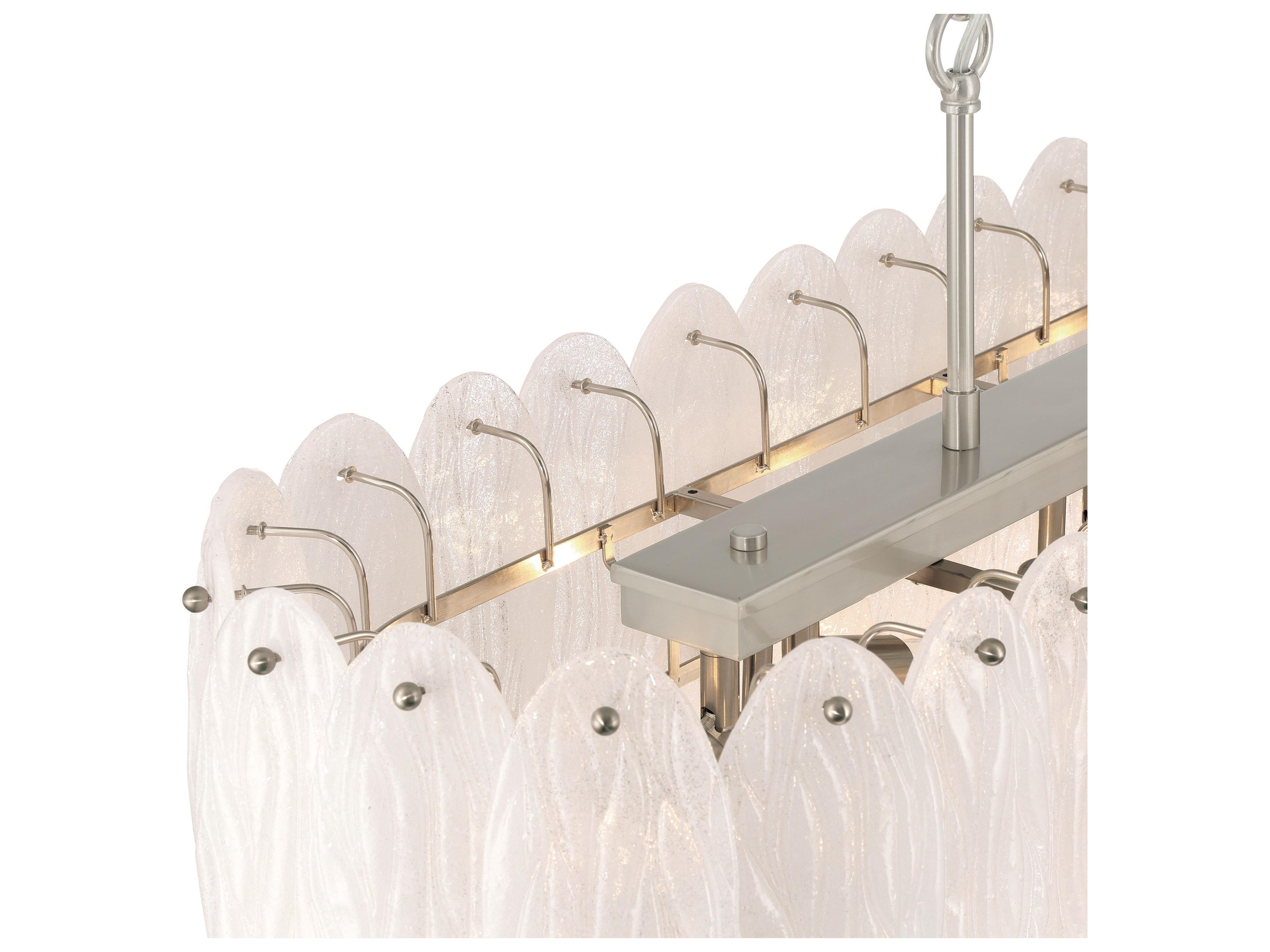 Artcraft Serena 9-Light Satin Nickel Linear Island Pendant