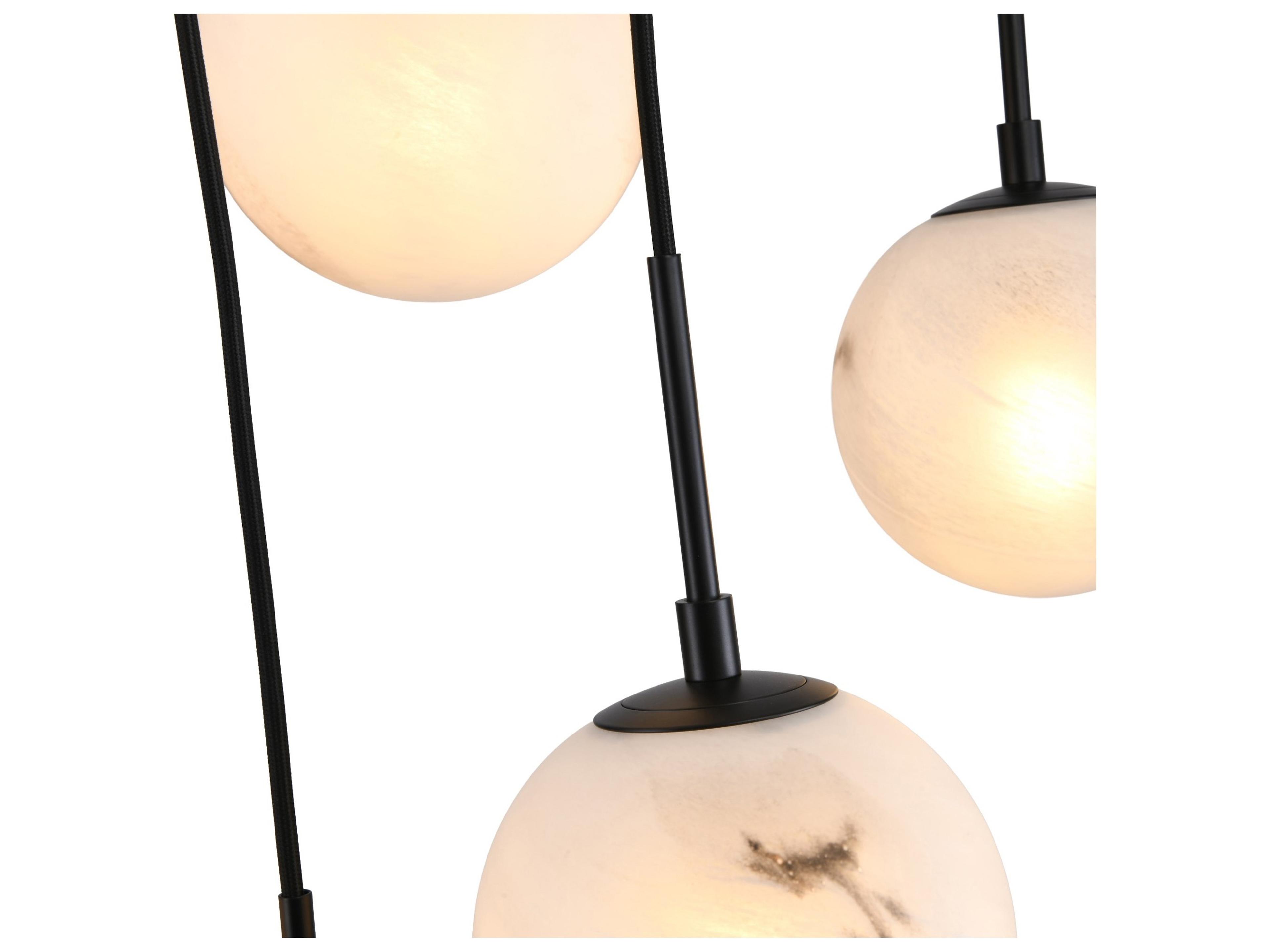 Artcraft Nightfall 13-Light Black Globe Island Pendant