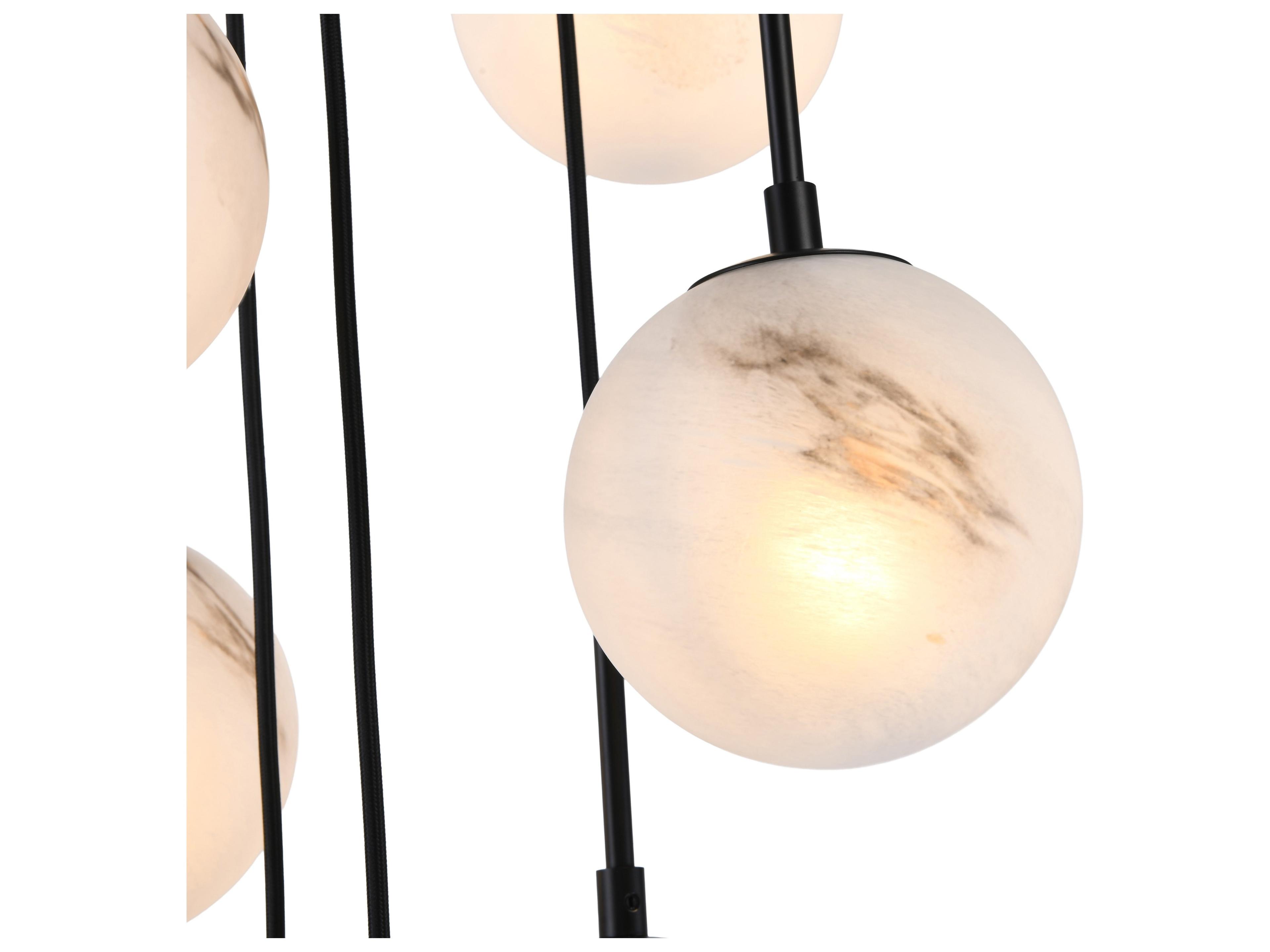 Artcraft Nightfall 7-Light Black Globe Pendant