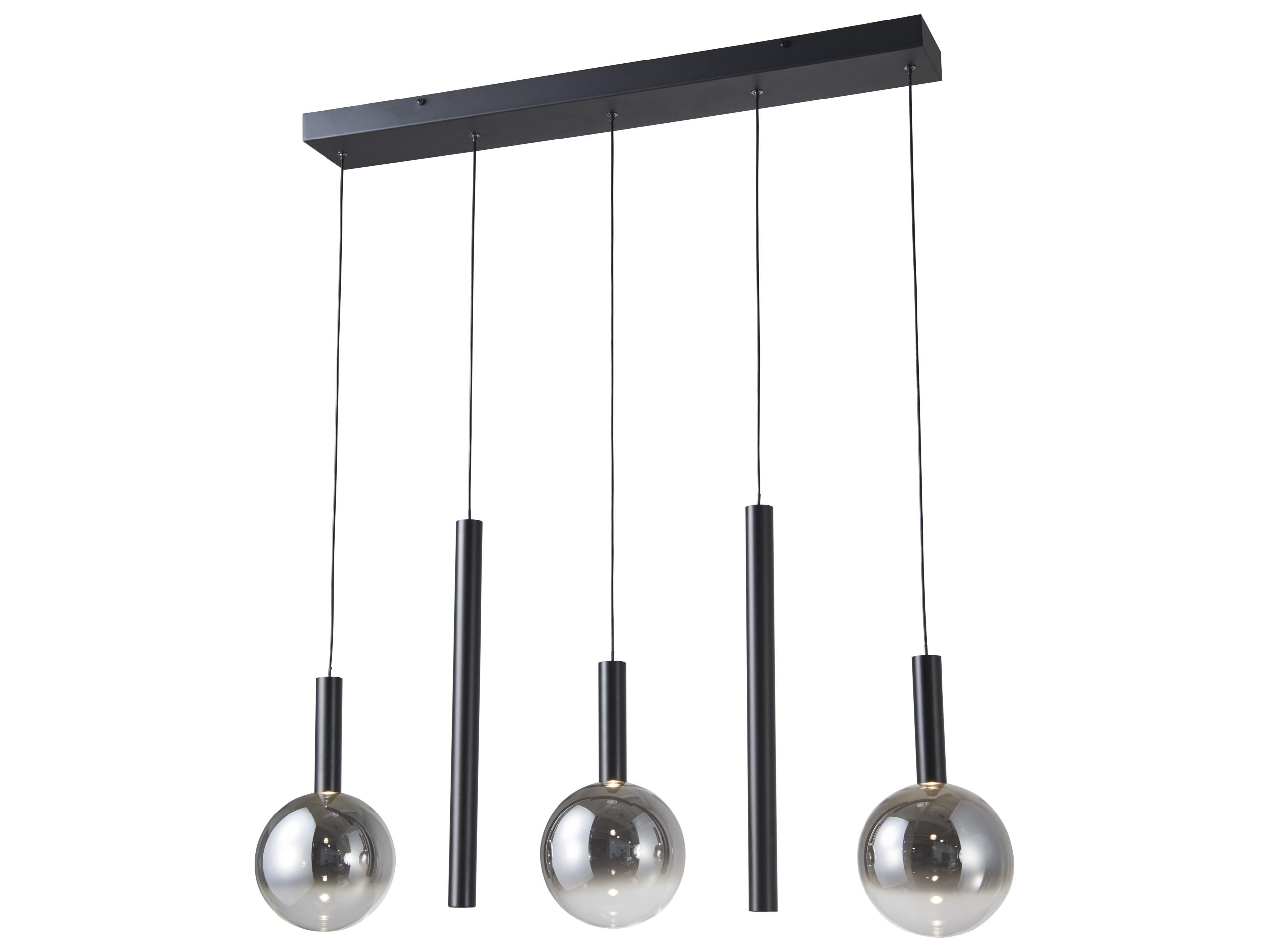 Artcraft Modella 5-Light Black Linear Island Pendant