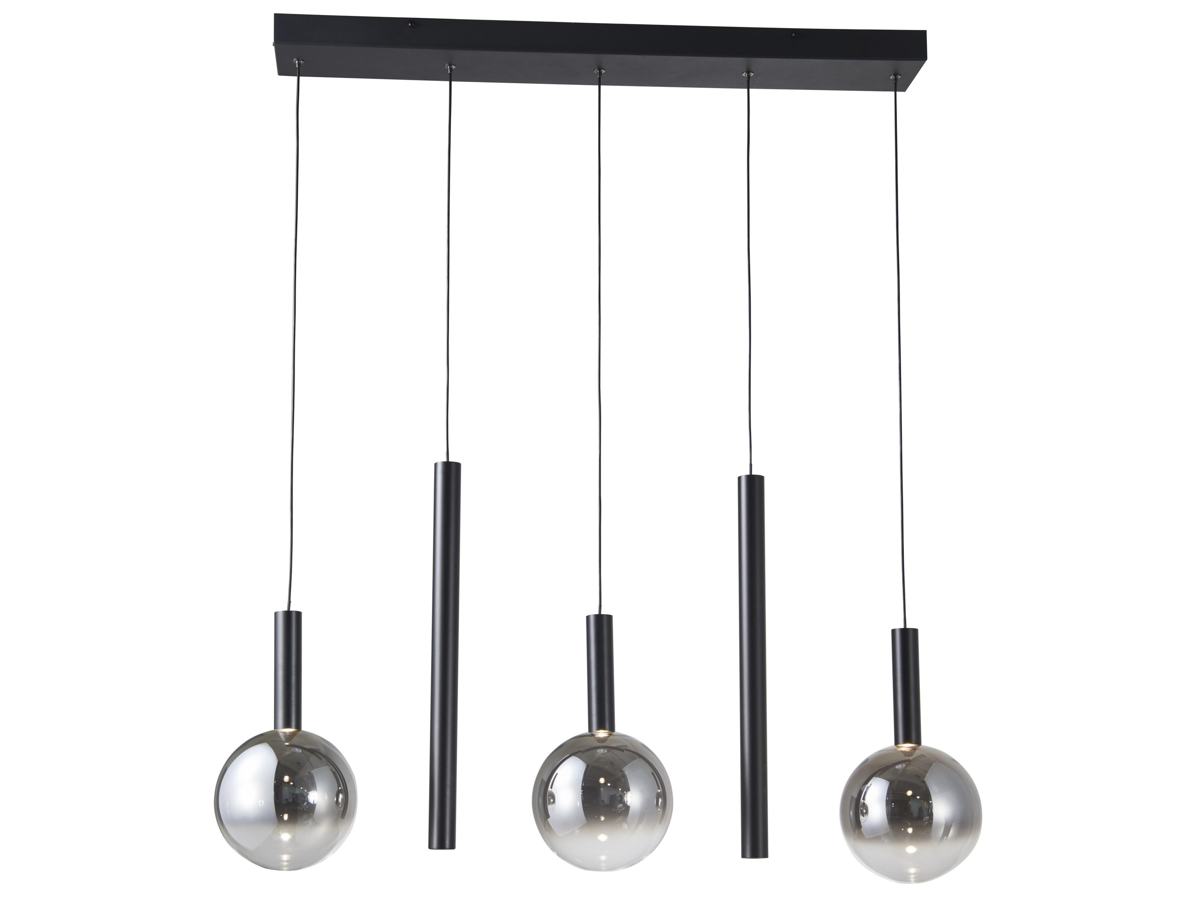 Artcraft Modella 5-Light Black Linear Island Pendant