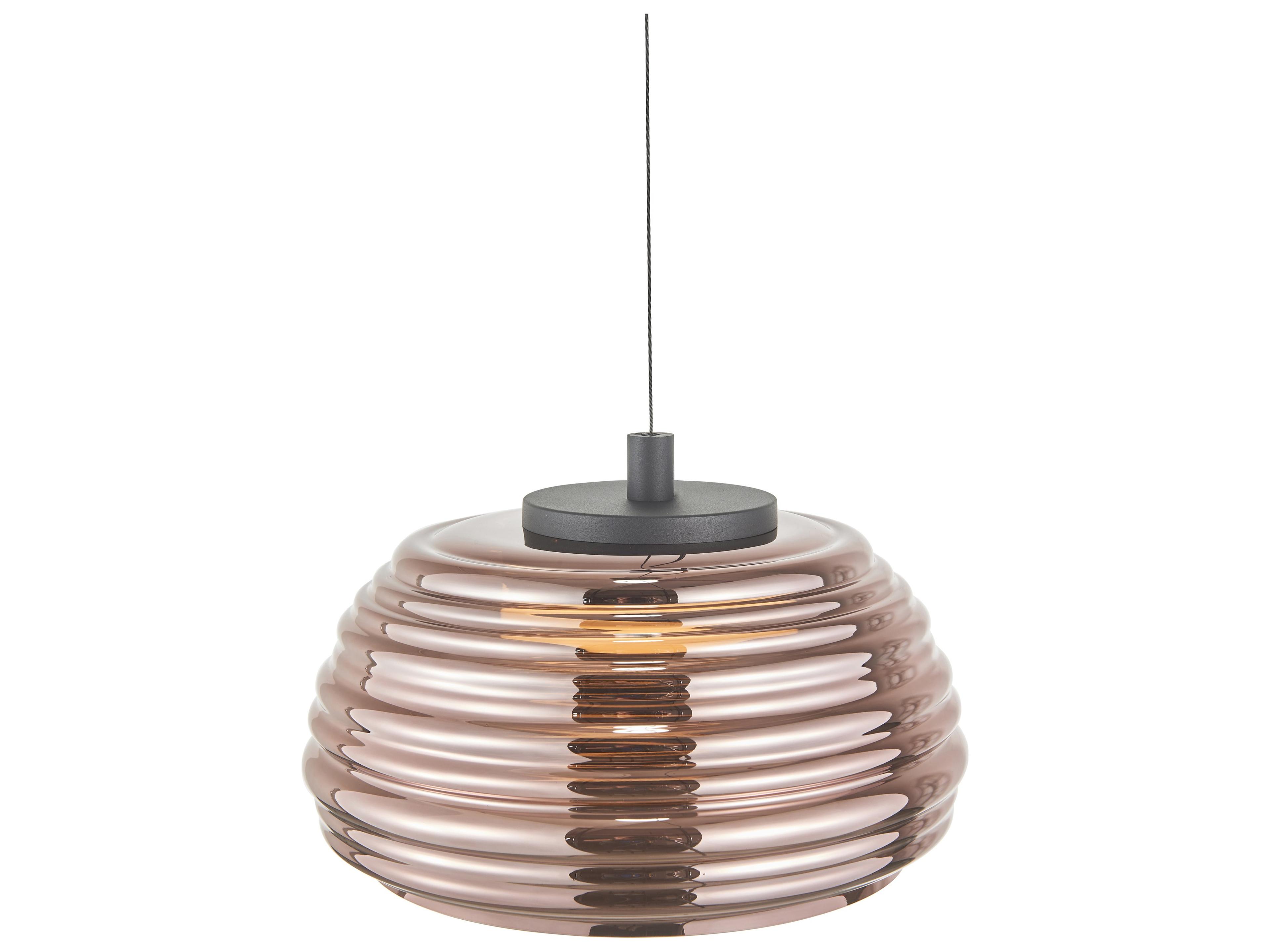 Artcraft Haze 1-Light Black espresso Copper Dome Pendant