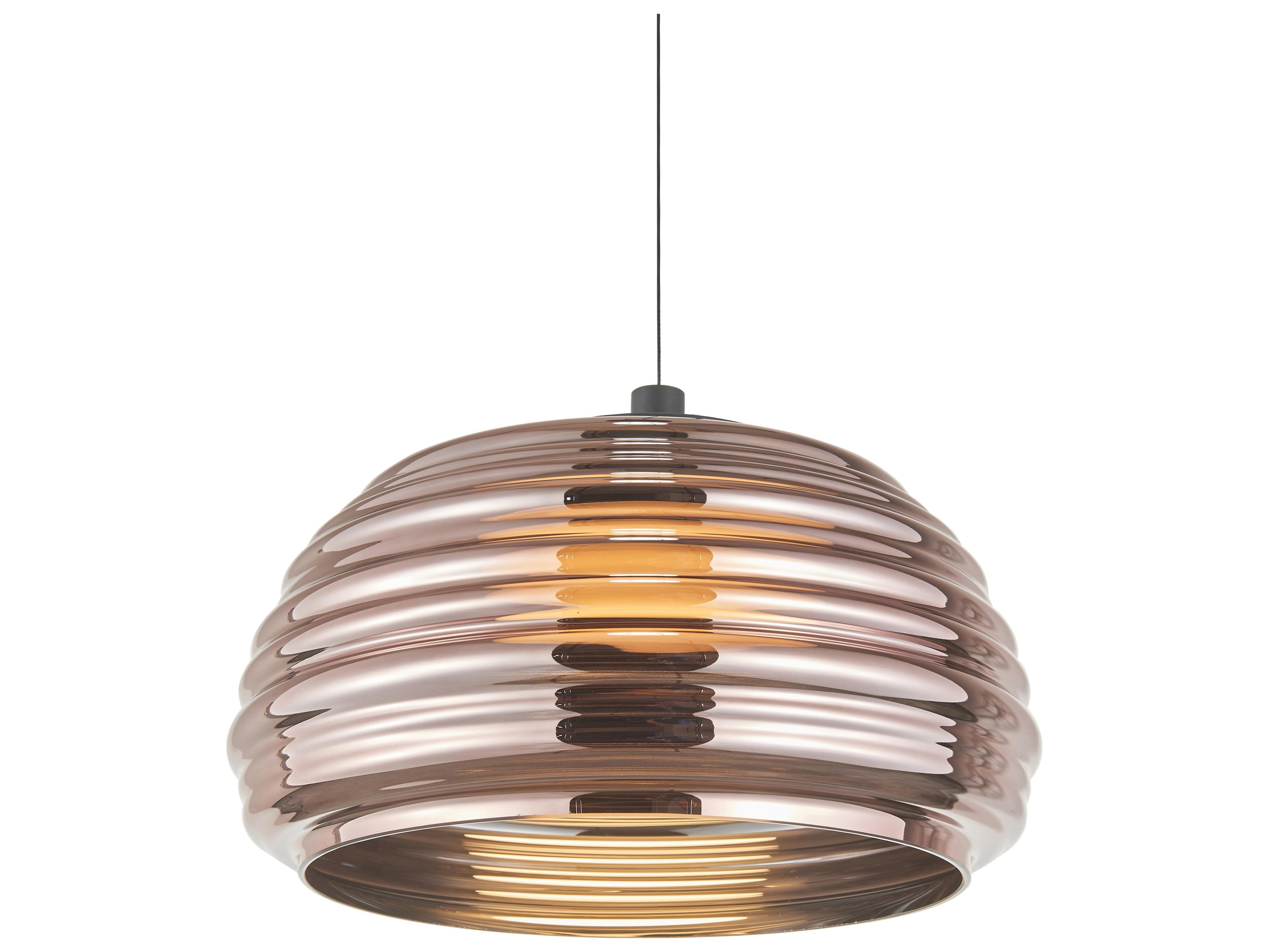 Artcraft Haze 1-Light Black espresso Copper Dome Pendant