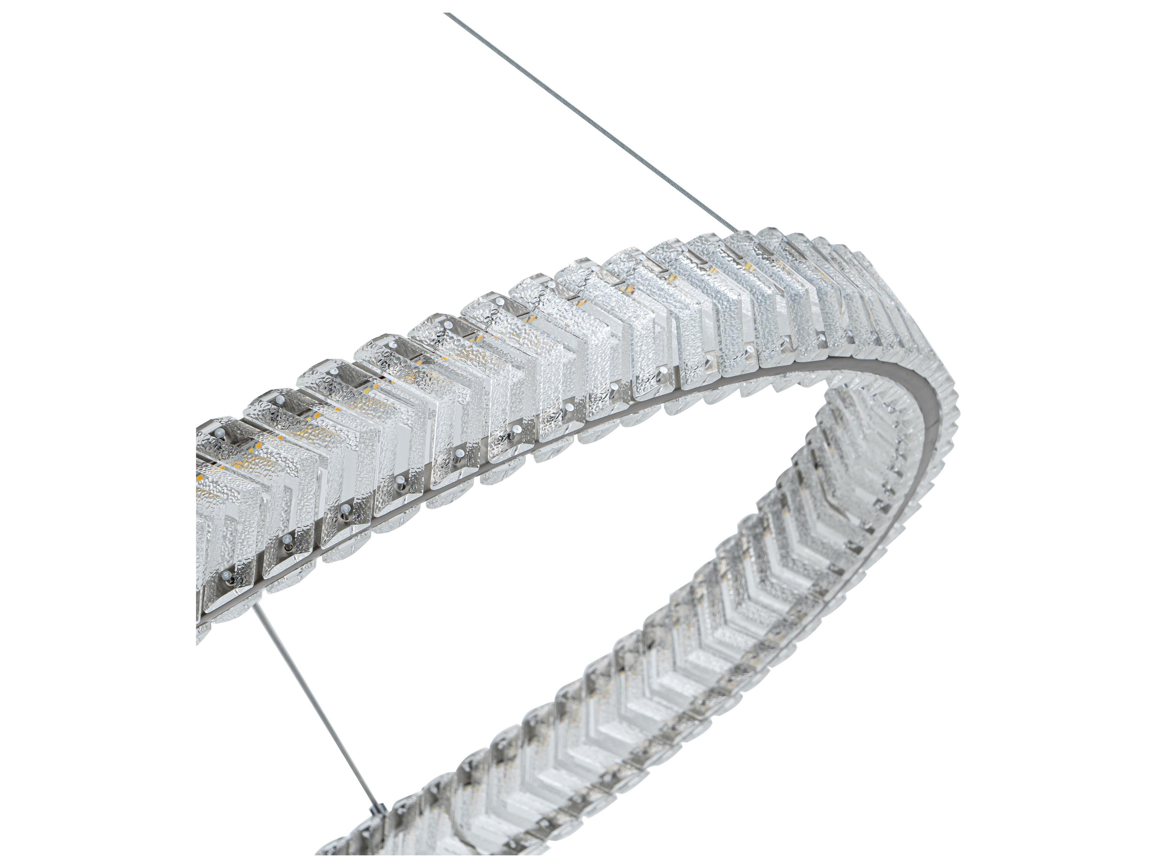 Artcraft Chevron Brushed Nickel Round Pendant