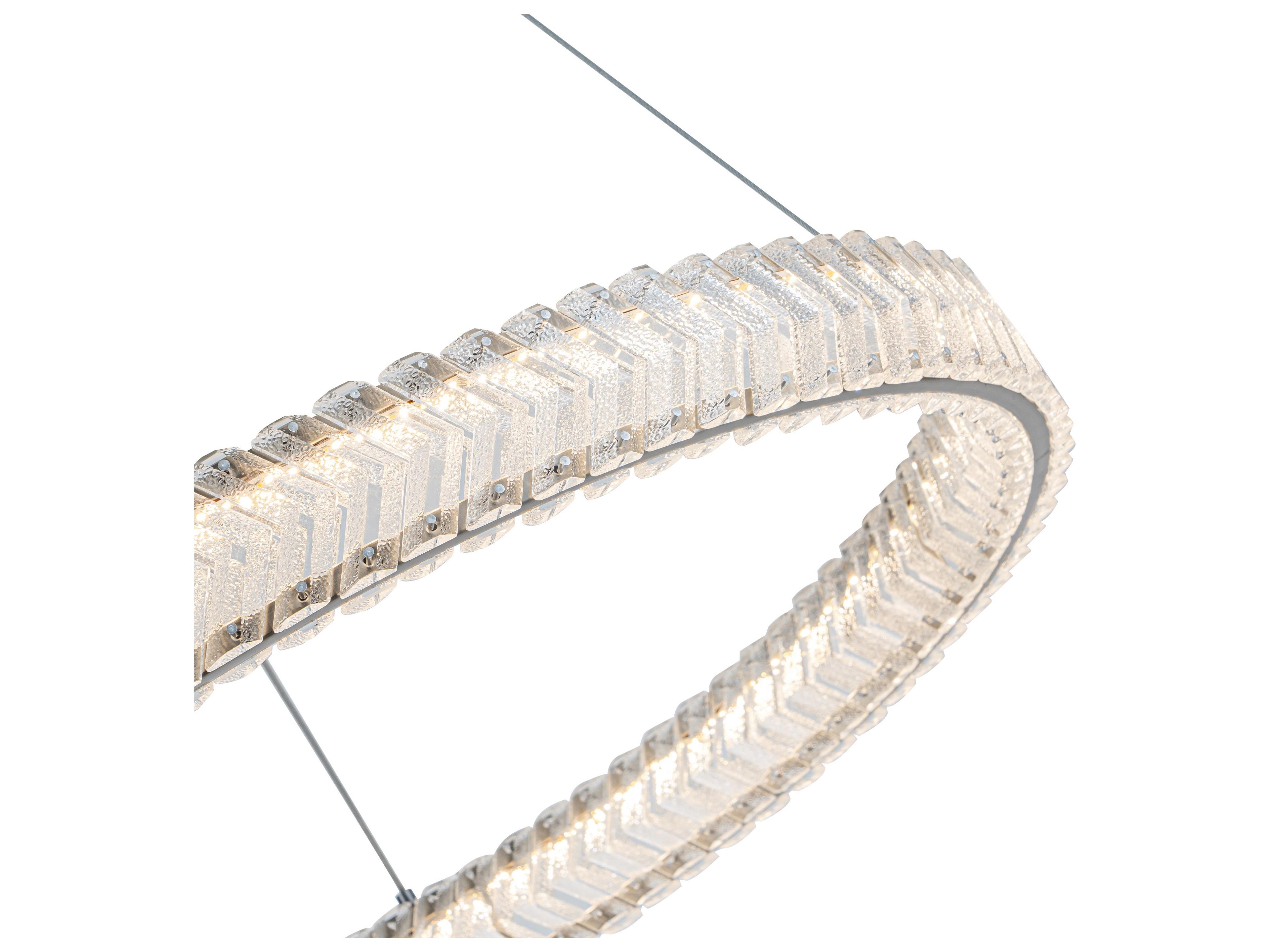 Artcraft Chevron Brushed Nickel Round Pendant