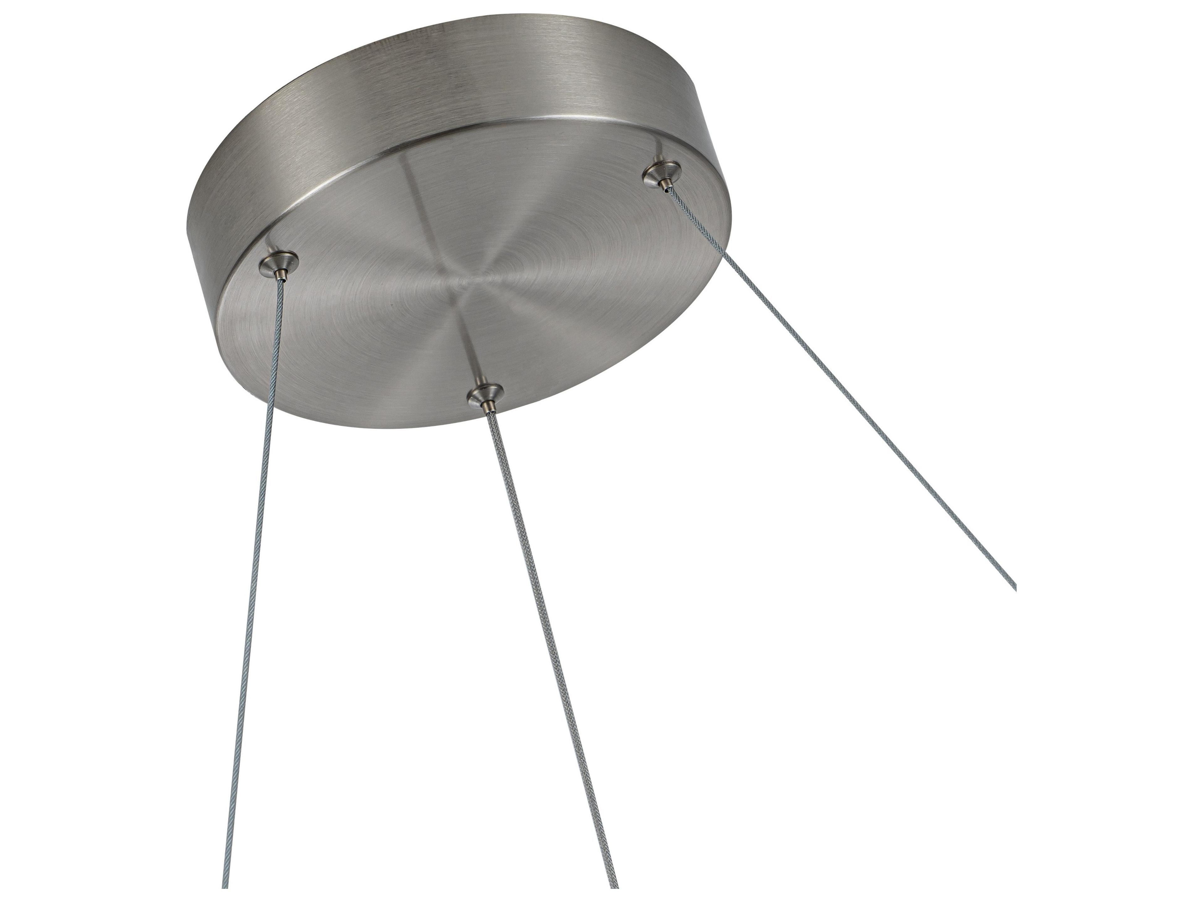 Artcraft Chevron Brushed Nickel Round Pendant