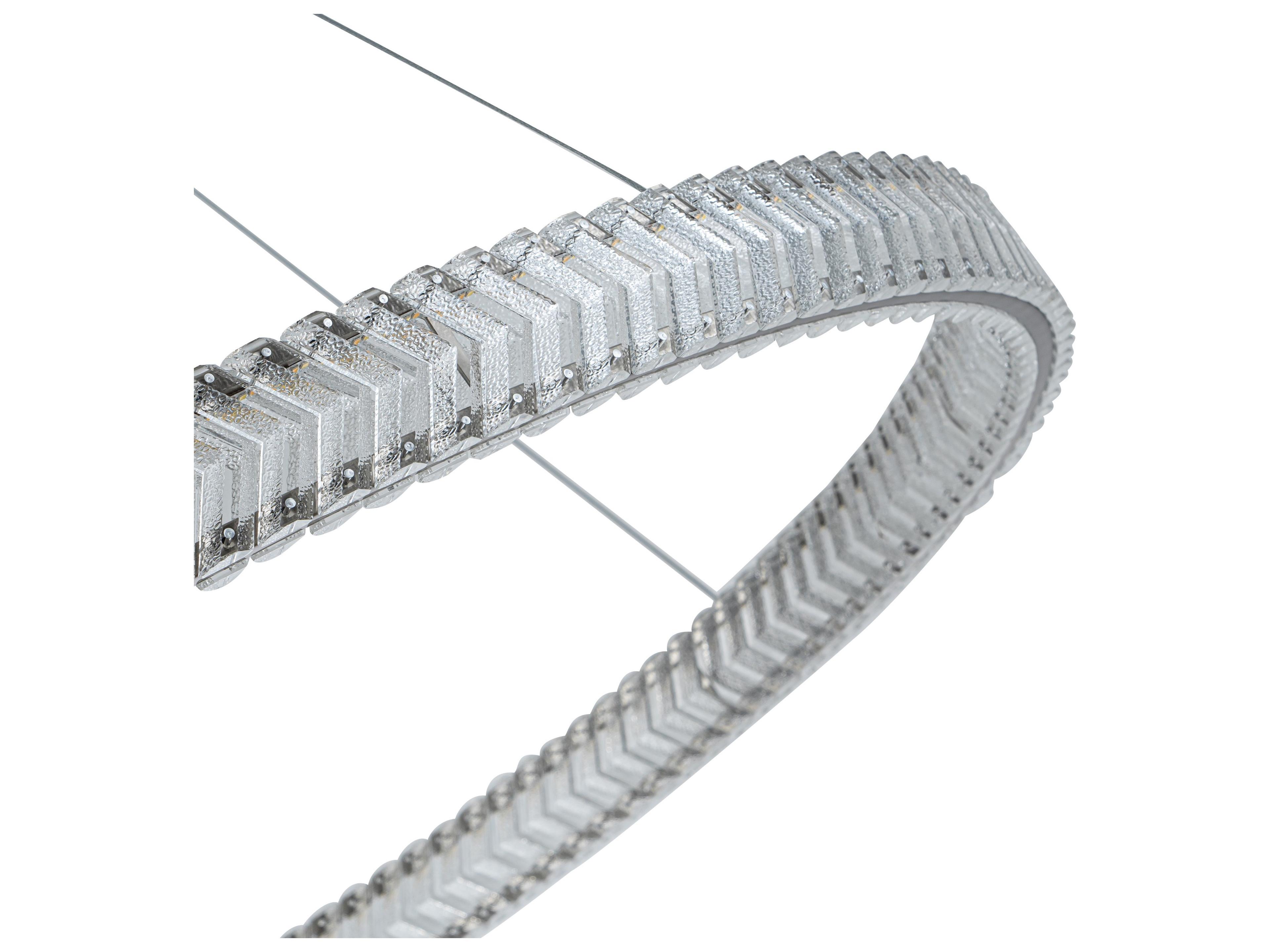 Artcraft Chevron Brushed Nickel Round Pendant