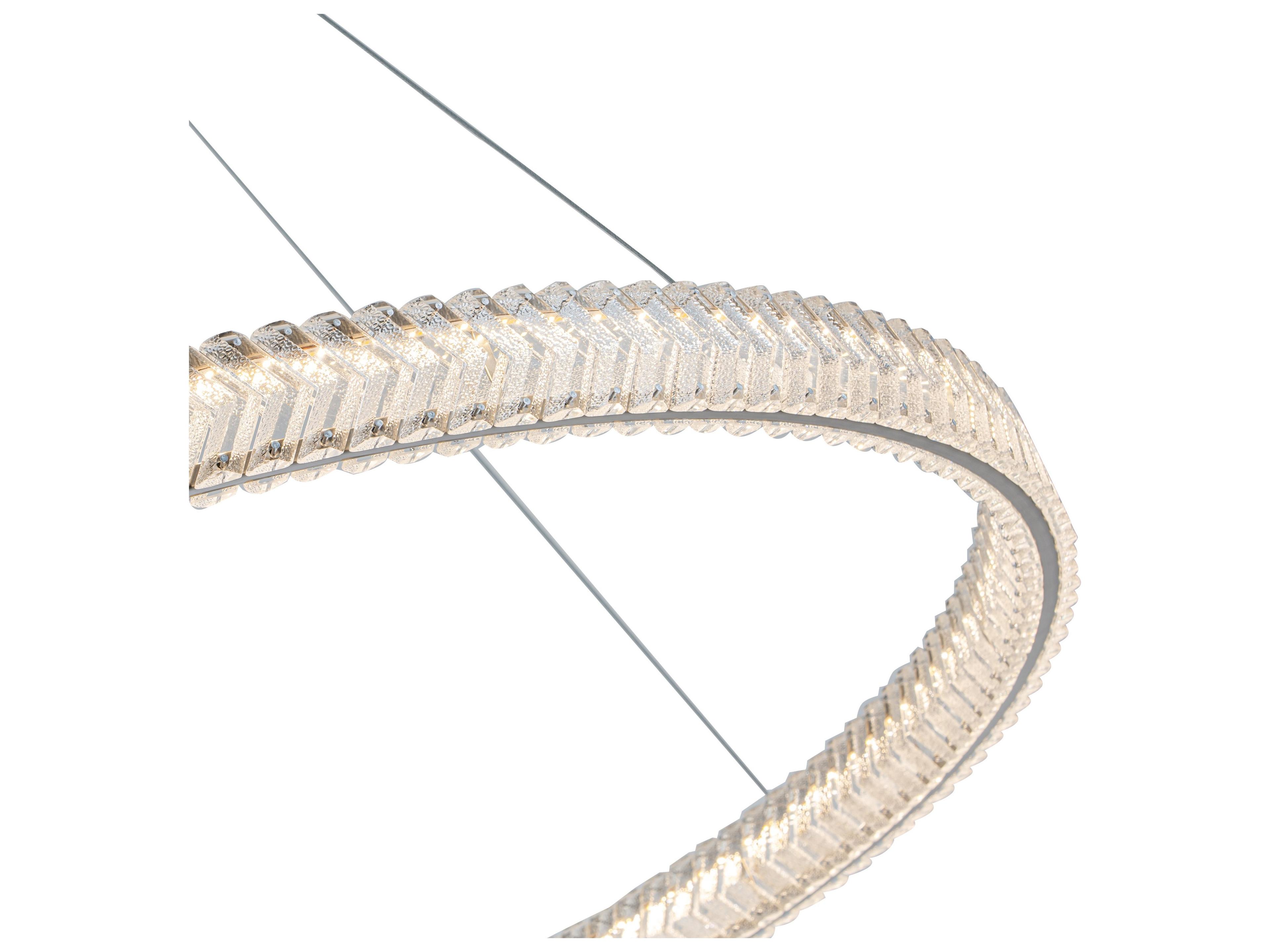 Artcraft Chevron Brushed Nickel Round Pendant