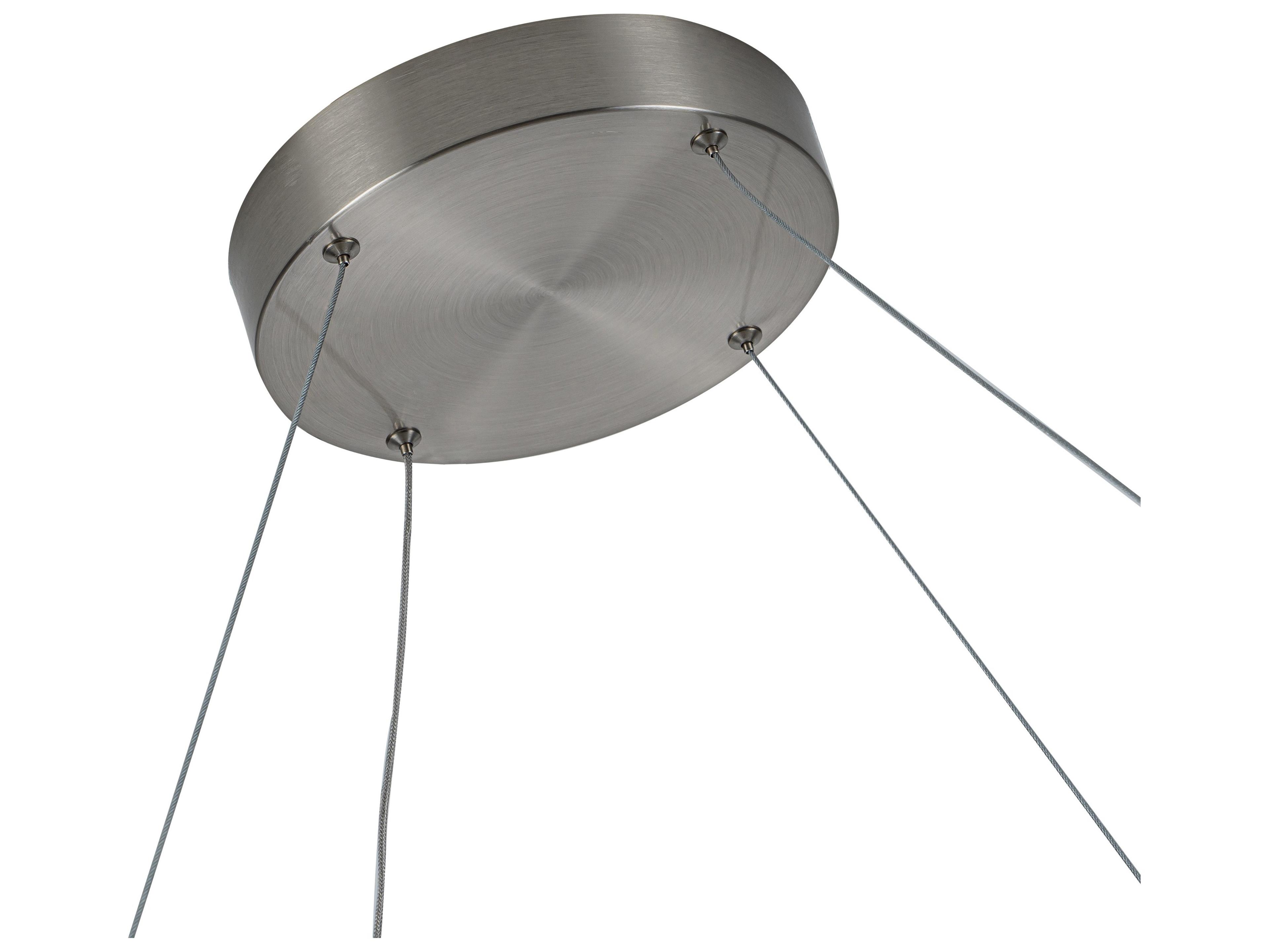 Artcraft Chevron Brushed Nickel Round Pendant