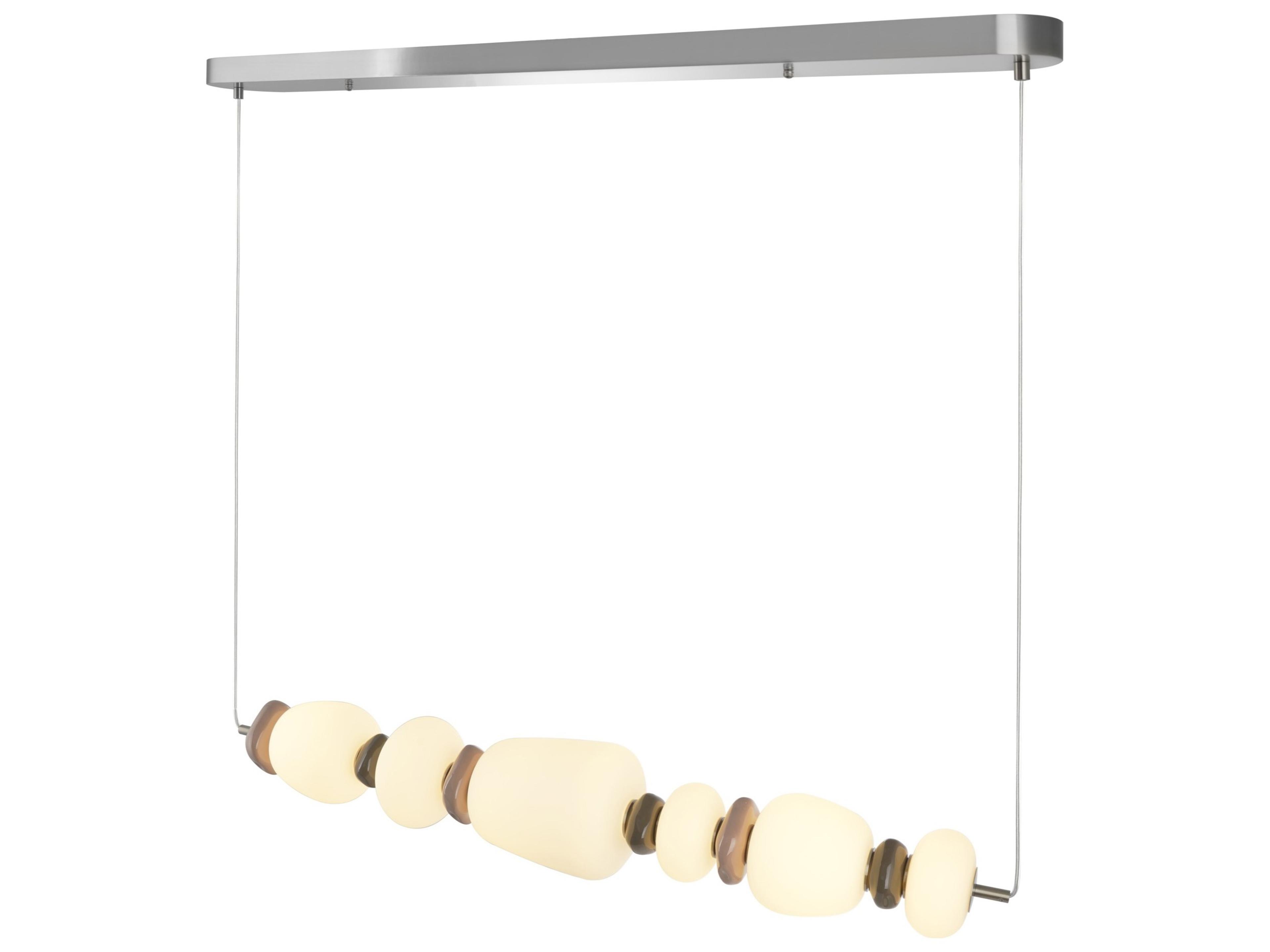 Artcraft Strata 1-Light Satin Nickel Globe Linear Island Pendant